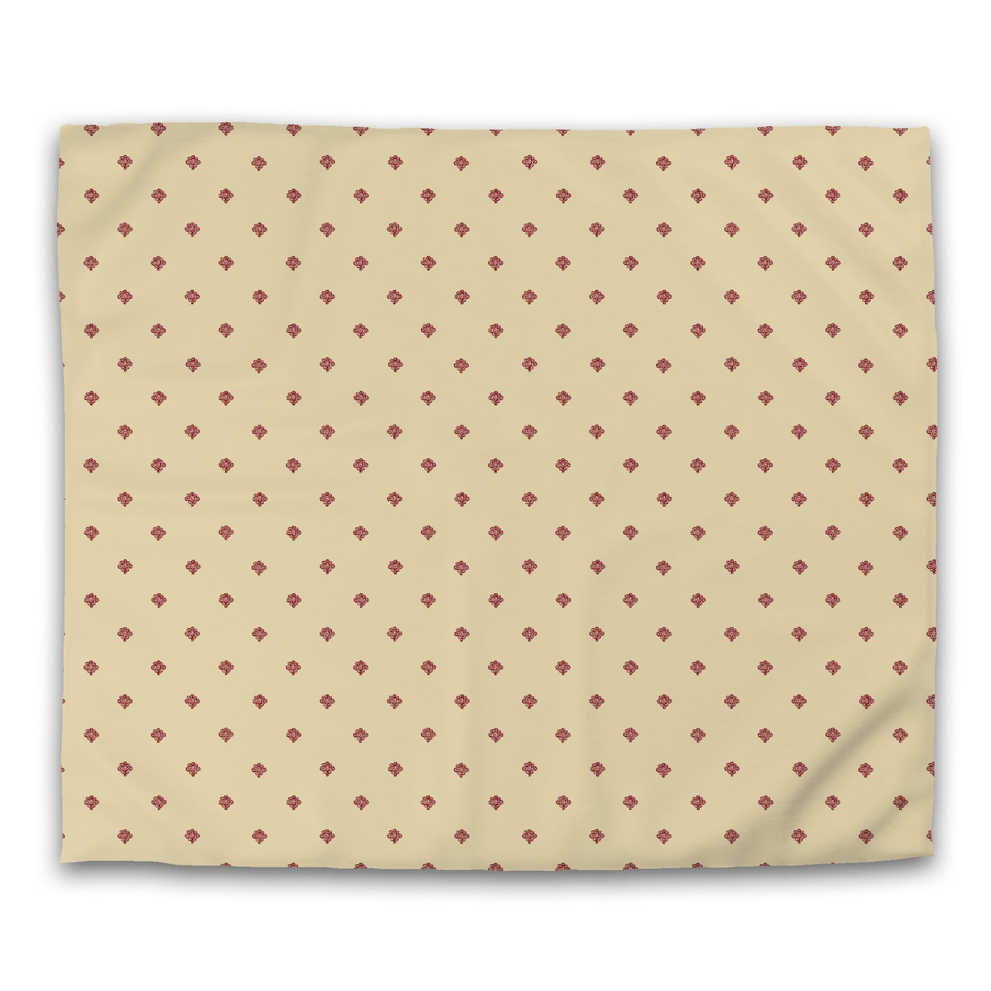 Desert Sand Microfibre Duvet Cover, Burgundy Red Hand-painted Swizzle Motif Print, King (width x length) 104 x 88 inches / 264 x 224 cm