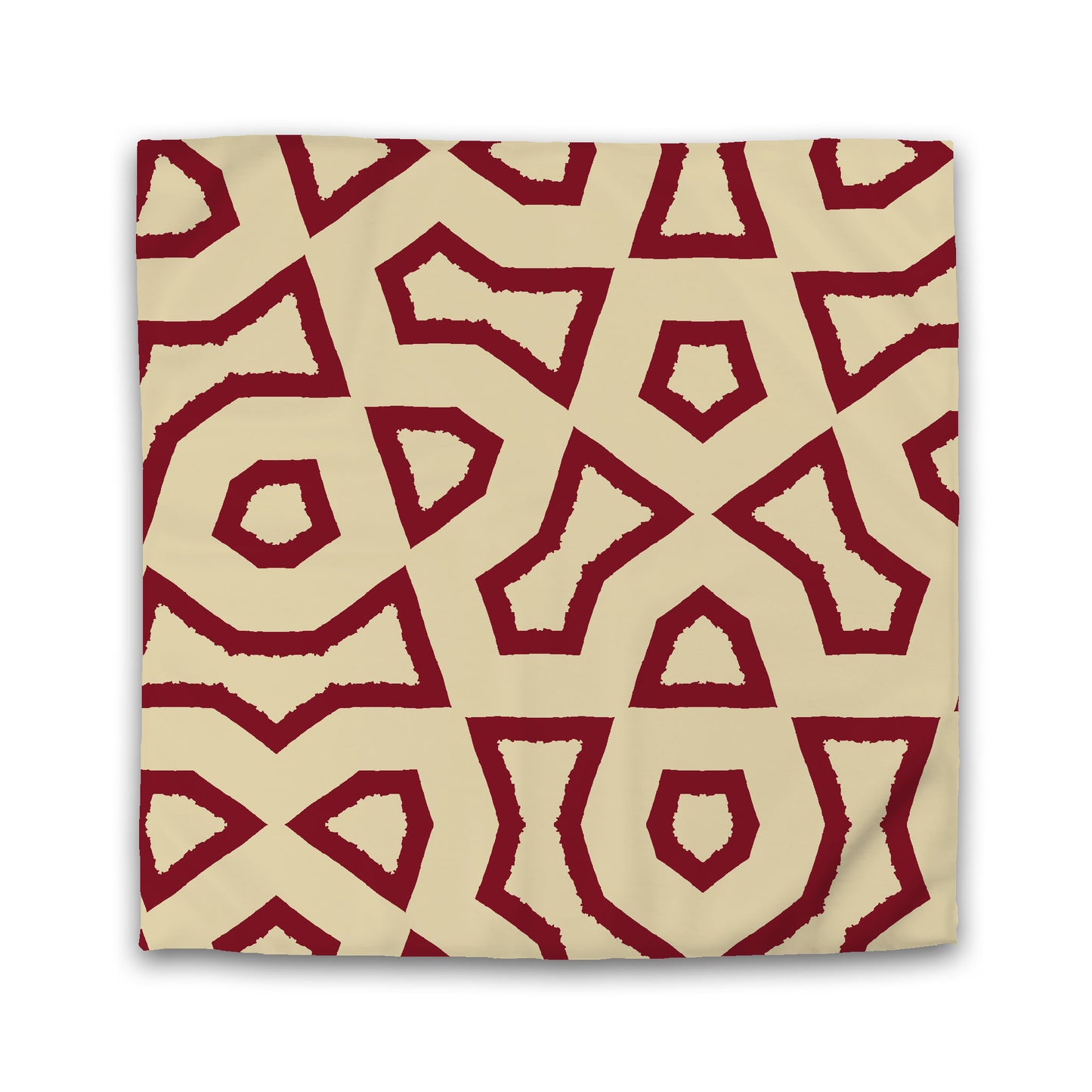 Desert Sand Microfibre Duvet Cover, Bold Burgundy Red Graphic, Queen (width x length) 88 x 88 inches / 224 x 224 cm