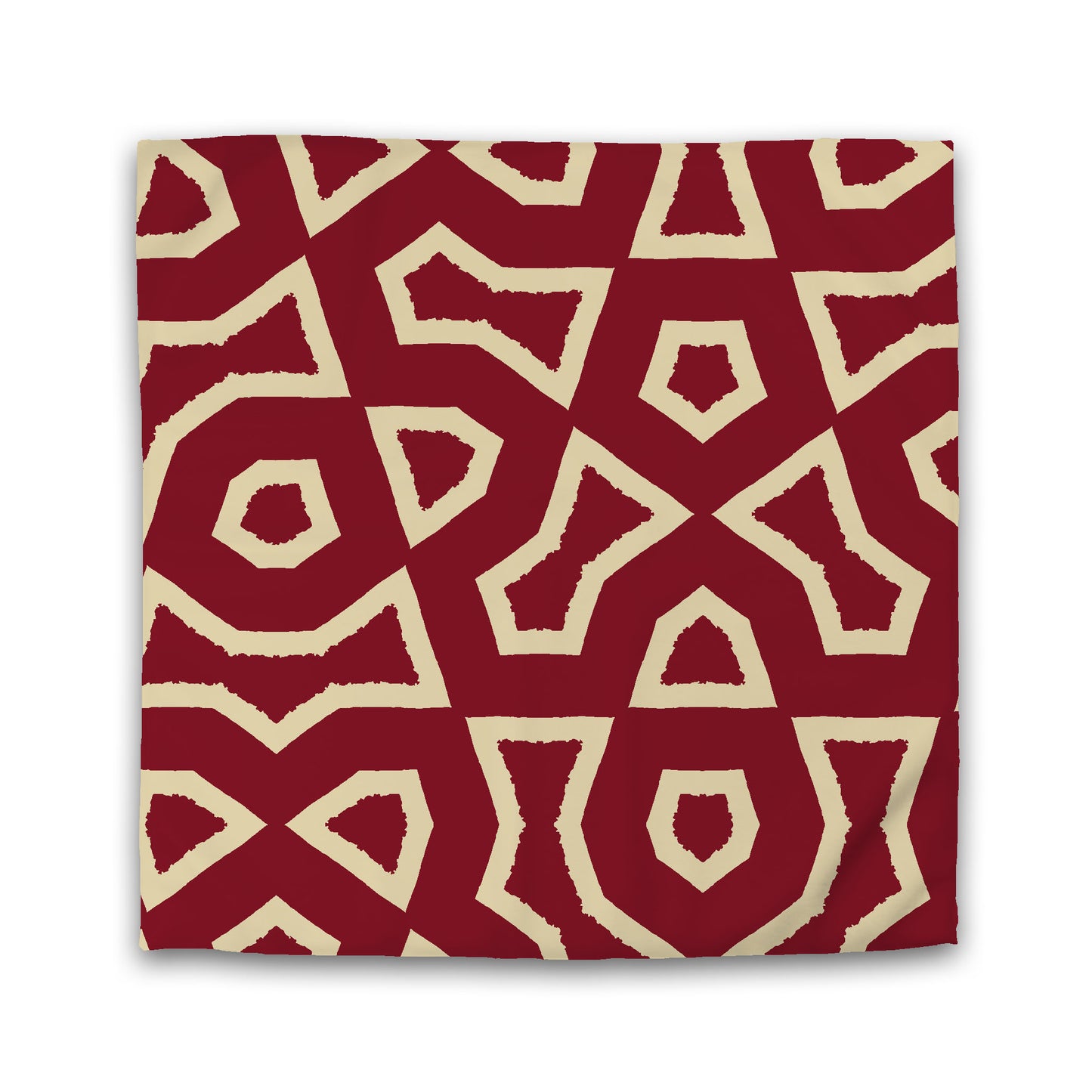 Burgundy Red Microfiber Duvet Cover, Bold Desert Sand Graphic, Queen (width x length) 88 x 88 inches / 224 x 224 cm