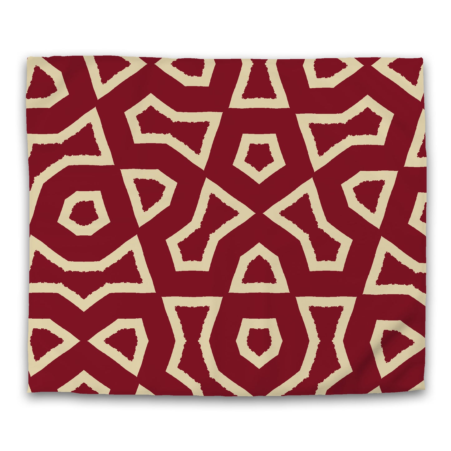 Burgundy Red Microfiber Duvet Cover, Bold Desert Sand Graphic, King (width x length) 104 x 88 inches / 264 x 224 cm