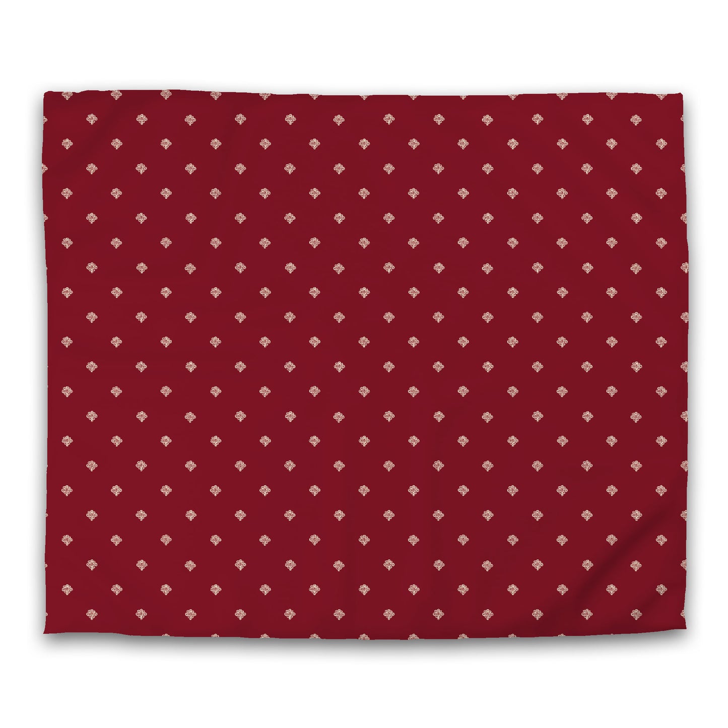 Burgundy Red Microfiber Duvet Cover, Beige Hand-painted Swizzle Motif Print, King (width x length) 104 x 88 inches / 264 x 224 cm