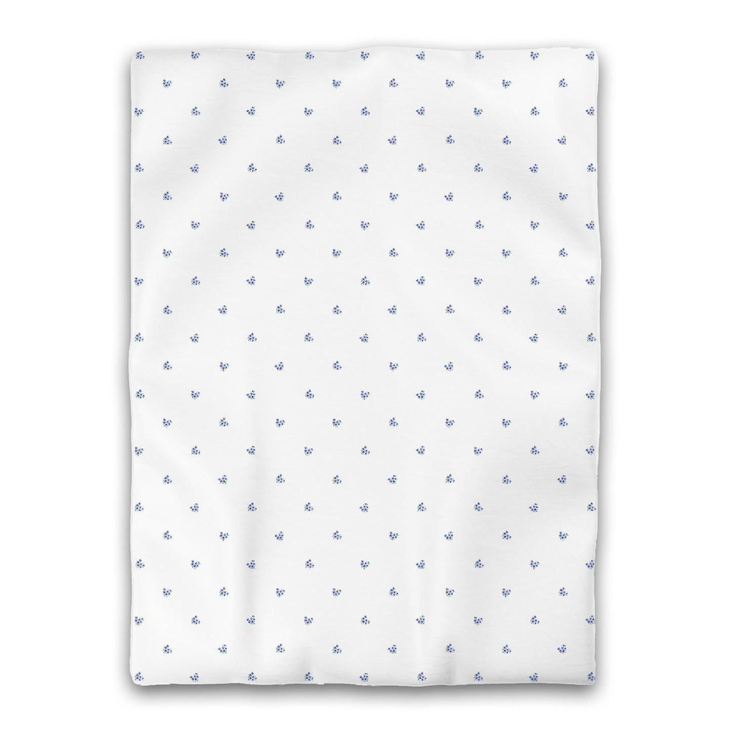 White Microfiber Duvet, Small Purple Floral Pattern, Twin XL - 68 x 92 inches