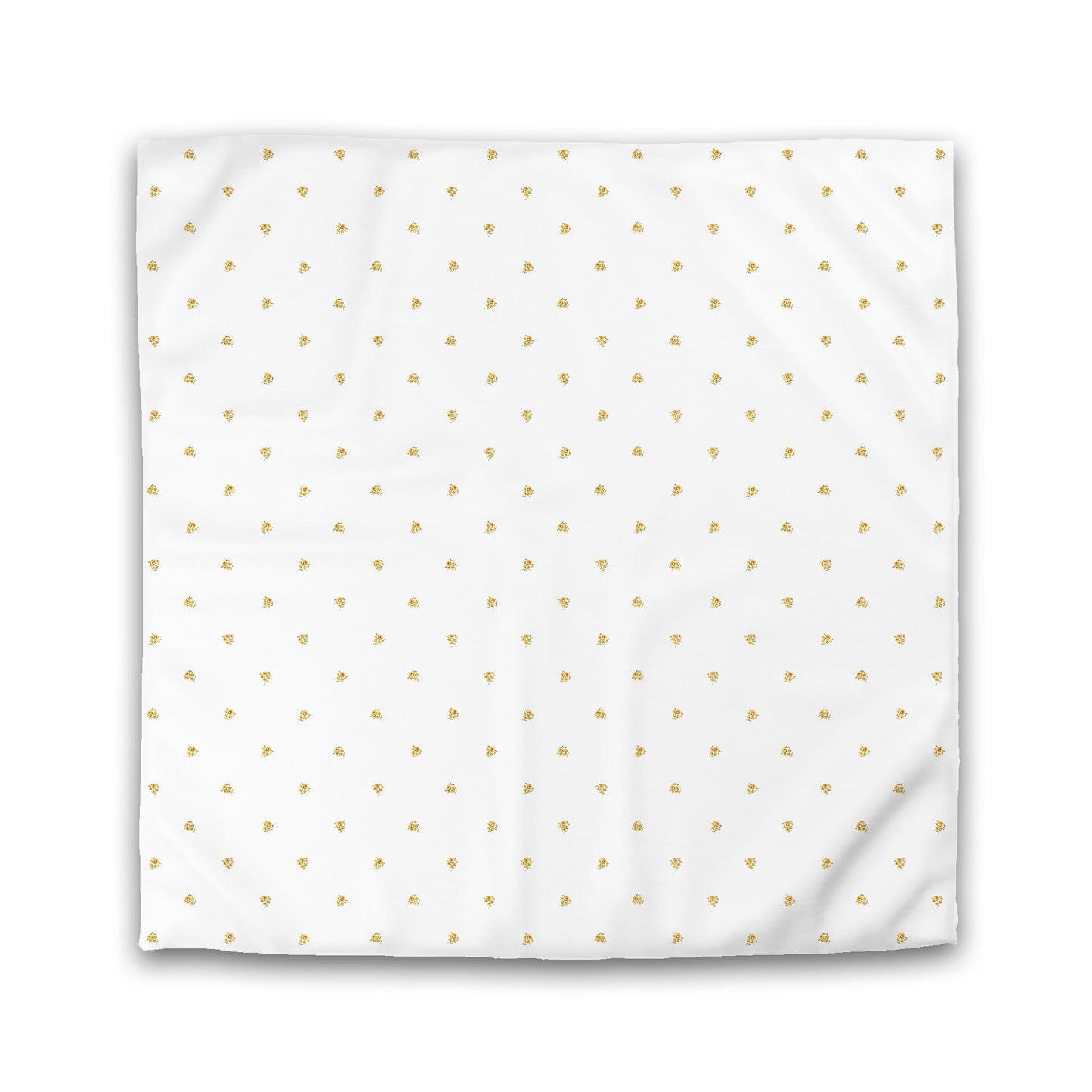 Off-White Cotton Sateen Duvet, Small Red Floral Pattern, Queen - 90 x 90 inches