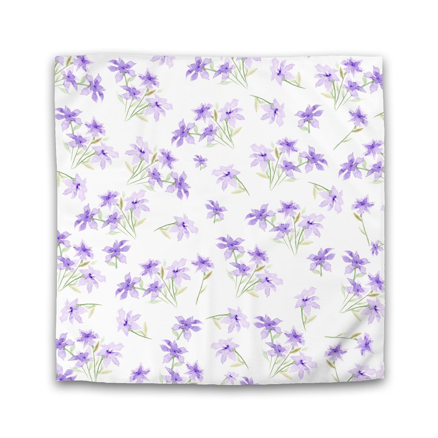 White Microfiber Duvet Cover, Large Purple Floral Print | MFDU-1324