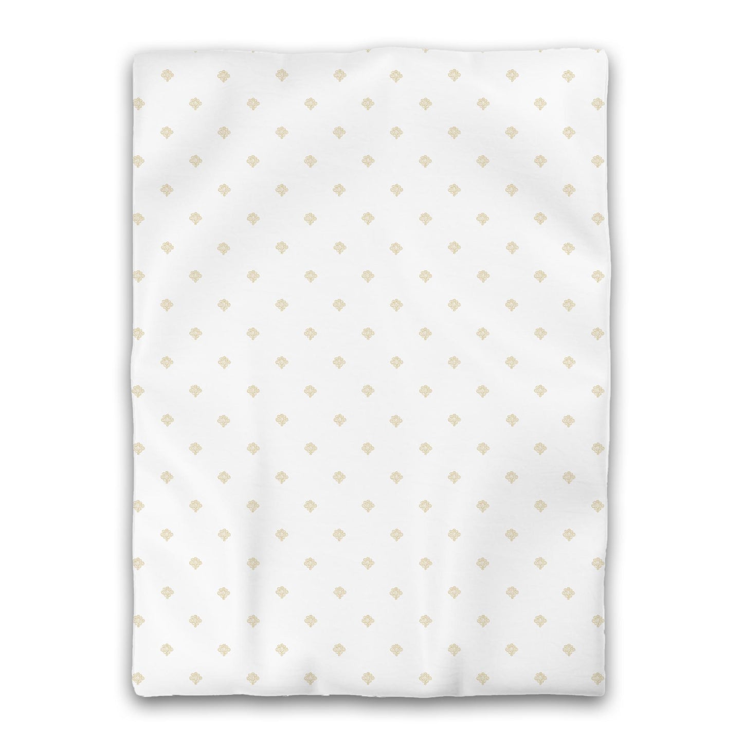 White Microfiber Duvet Cover, Desert Sand Hand-painted Swizzle Motif Print, Twin XL (width x length) 68 x 92 inches / 173 x 234 cm