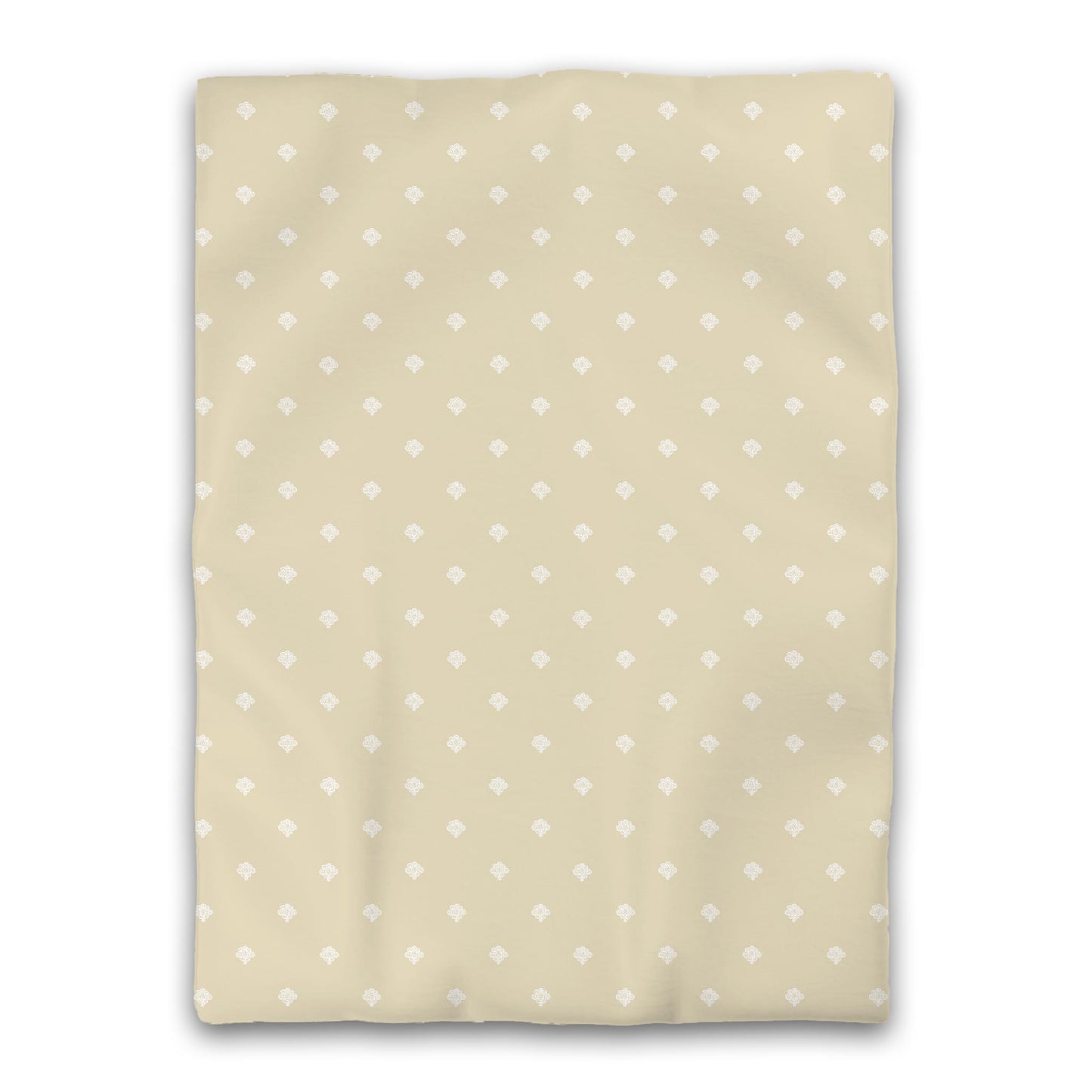 Desert Sand Microfiber Duvet Cover, White Hand-painted Swizzle Motif Print, Twin XL (width x length) 68 x 92 inches / 173 x 234 cm
