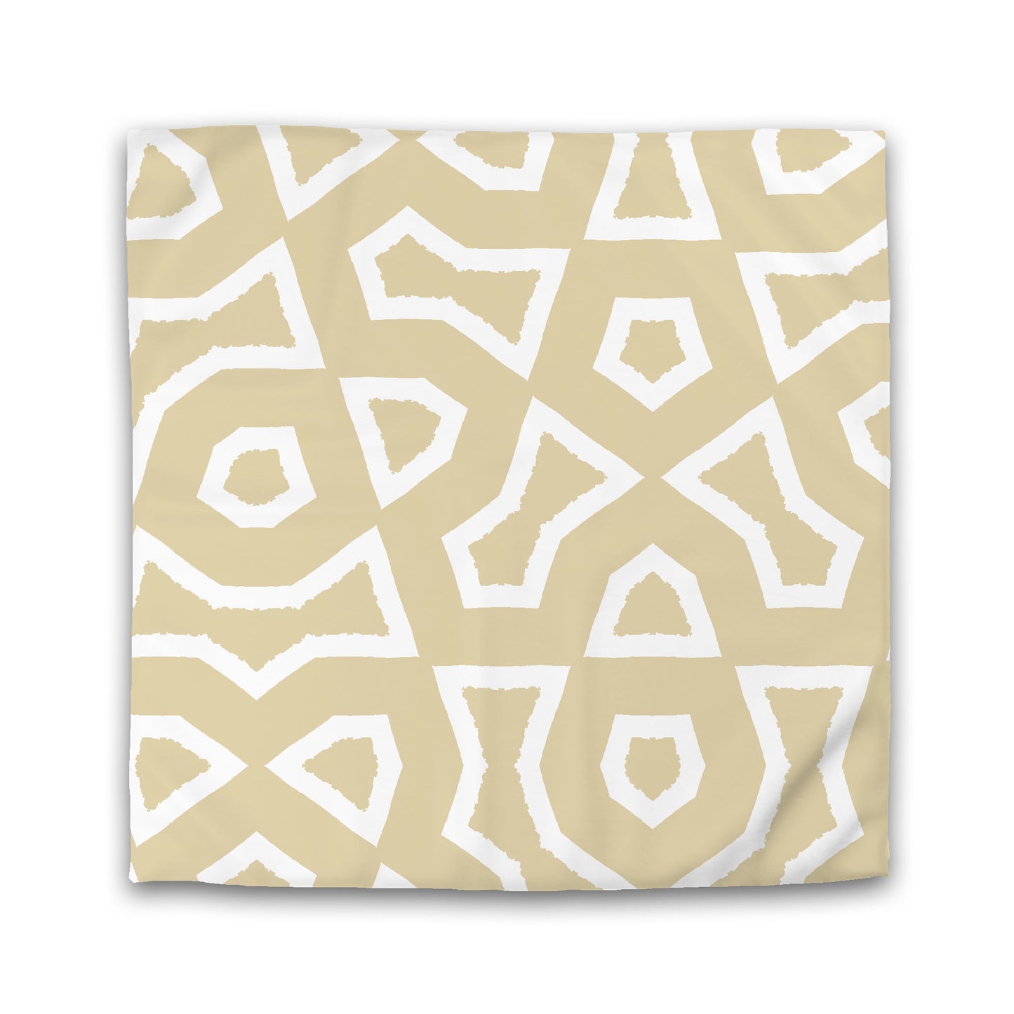 Desert Sand Microfiber Duvet Cover, Bold White Graphic, King (width x length) 104 x 88 inches / 264 x 224 cm