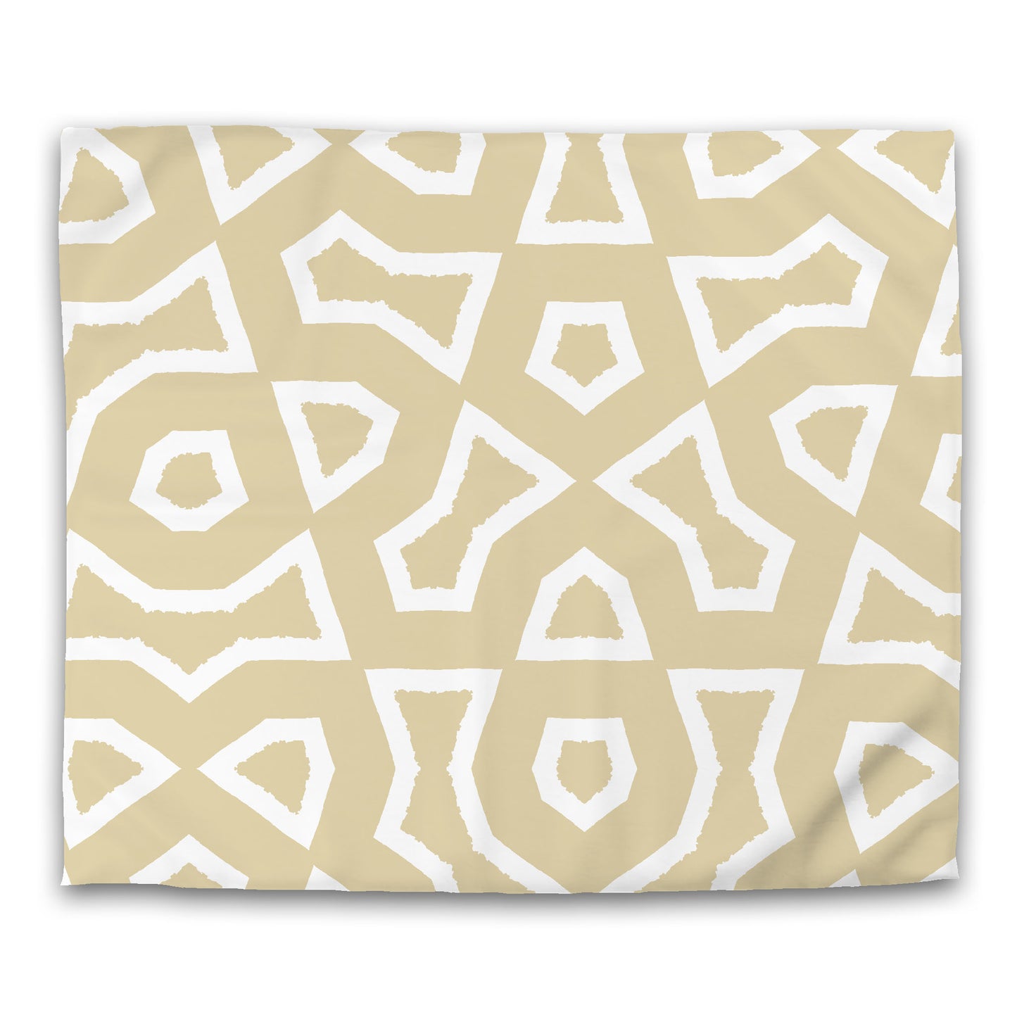 Tan Microfiber Duvet Cover, Bold White Graphic | MFDU-1371-392