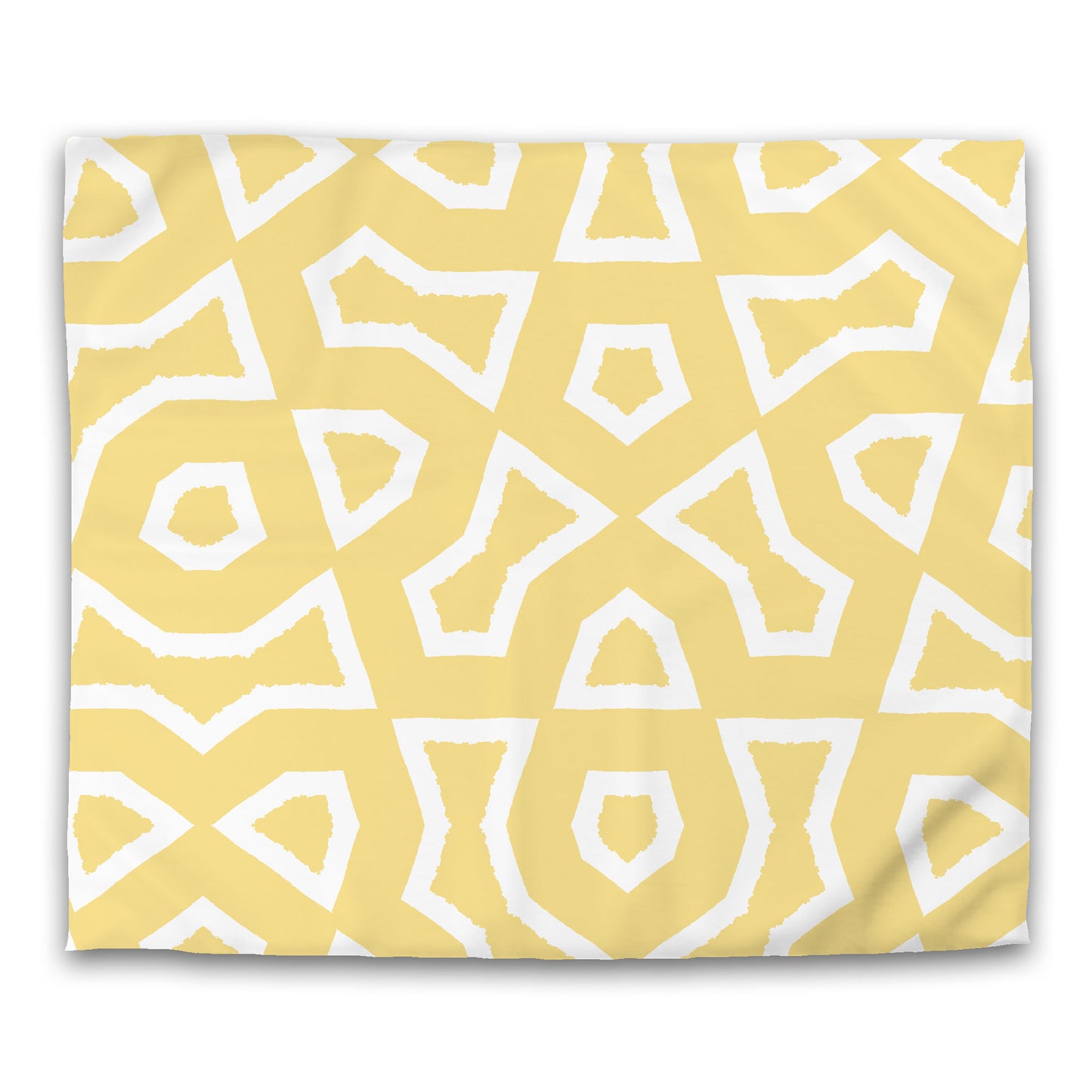 Yellow Microfiber Duvet Cover, Bold White Graphic | MFDU-1381-392