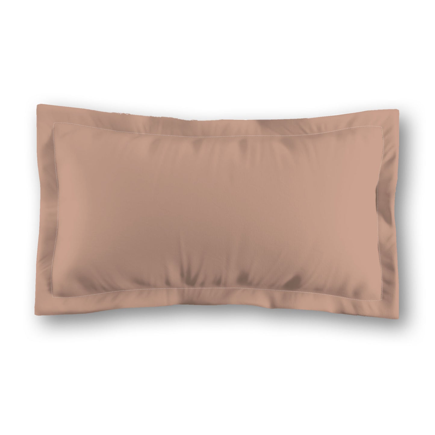 Salmon Microfiber Sham with Flange, White Reverse Side, Standard (width x length) 22 x 30 inches / 56 x 76 cm