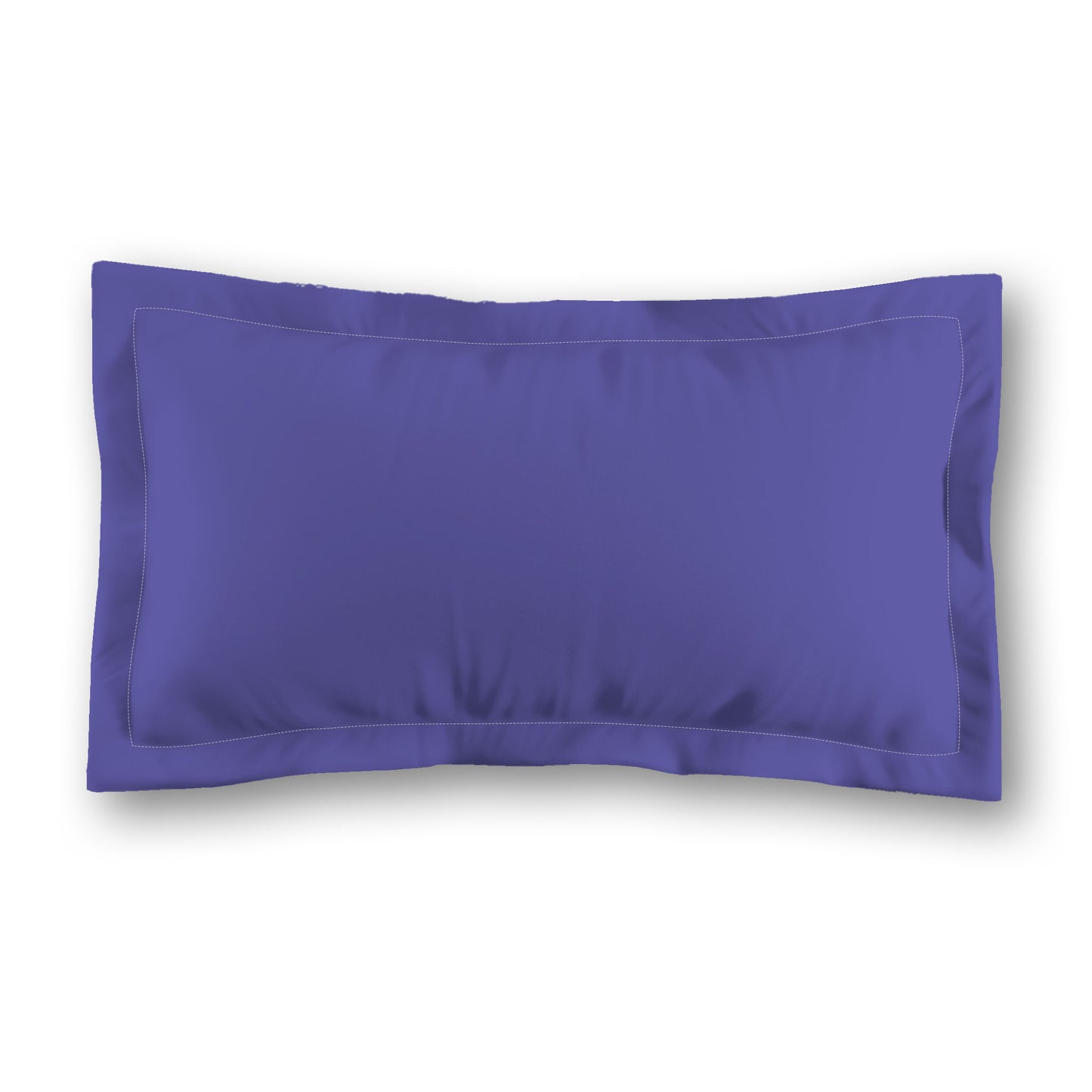 Purple Microfiber Sham with Flange, White Reverse Side, Standard - 22 x 30 inches
