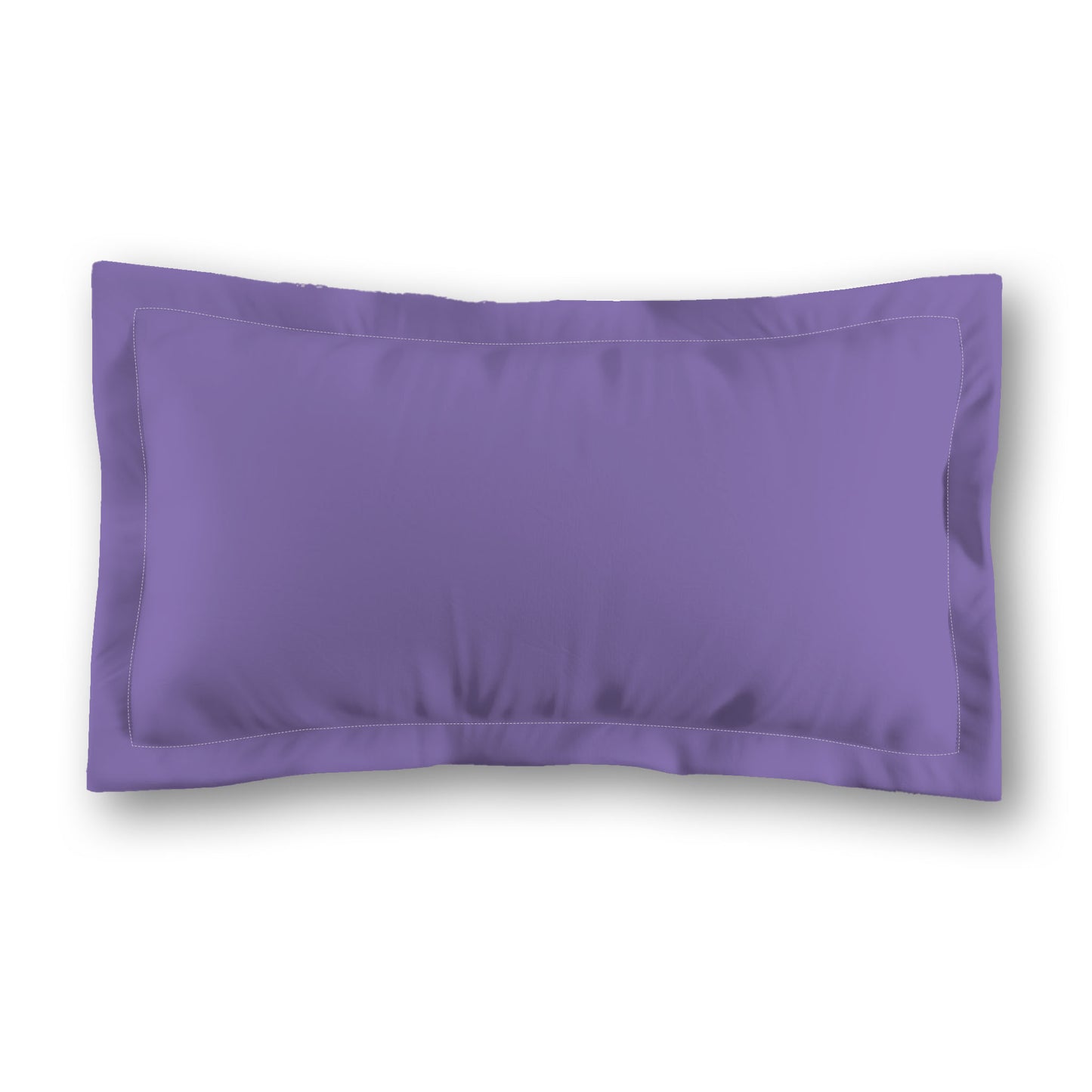 Purple Microfiber Sham with Flange, White Reverse Side, Standard - 22 x 30 inches
