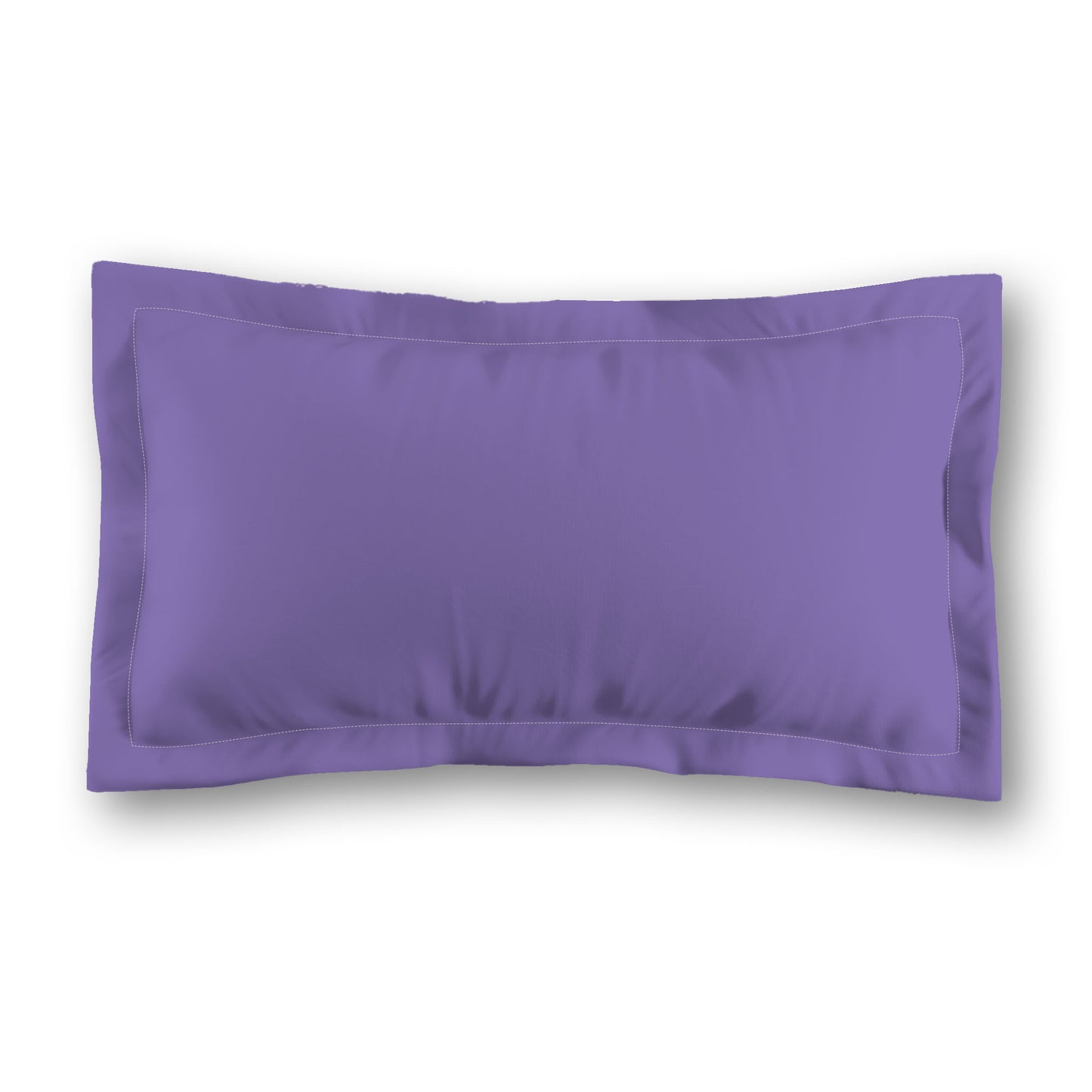 Purple Microfiber Sham with Flange, White Reverse Side, Standard - 22 x 30 inches