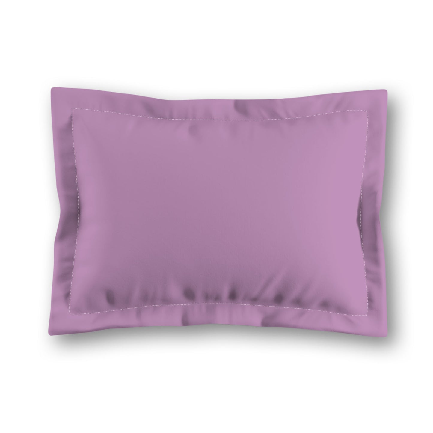 Mauve Microfiber Sham with Flange, White Reverse Side, King - 22 x 38 inches