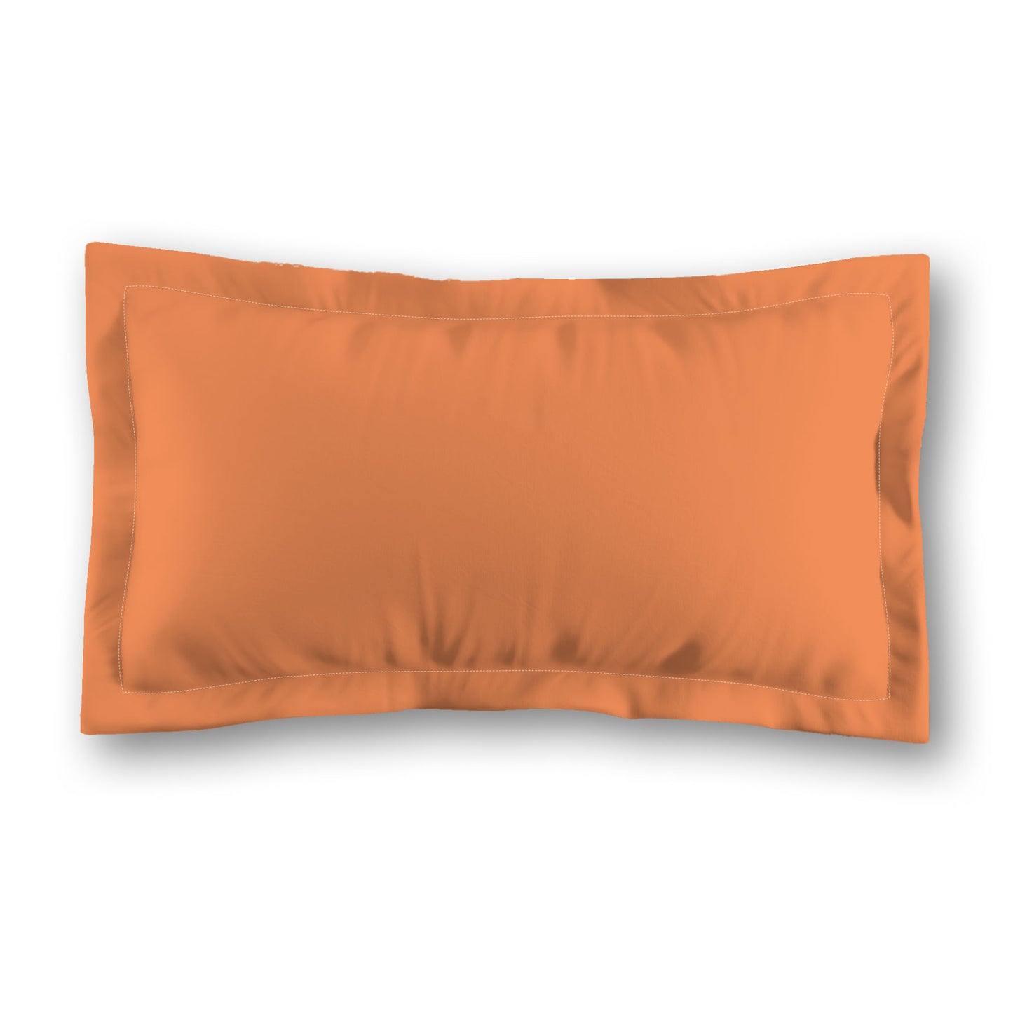 Pale Orange Microfiber Sham with Flange, White Reverse Side | MFSF-1380
