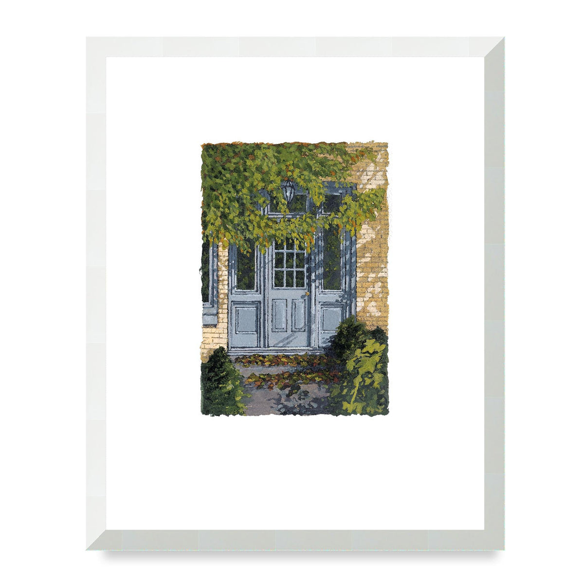 The Belgravia Framed Fine Art Print with Faux Deckled Edge | 16 x 20 inches | White Frame