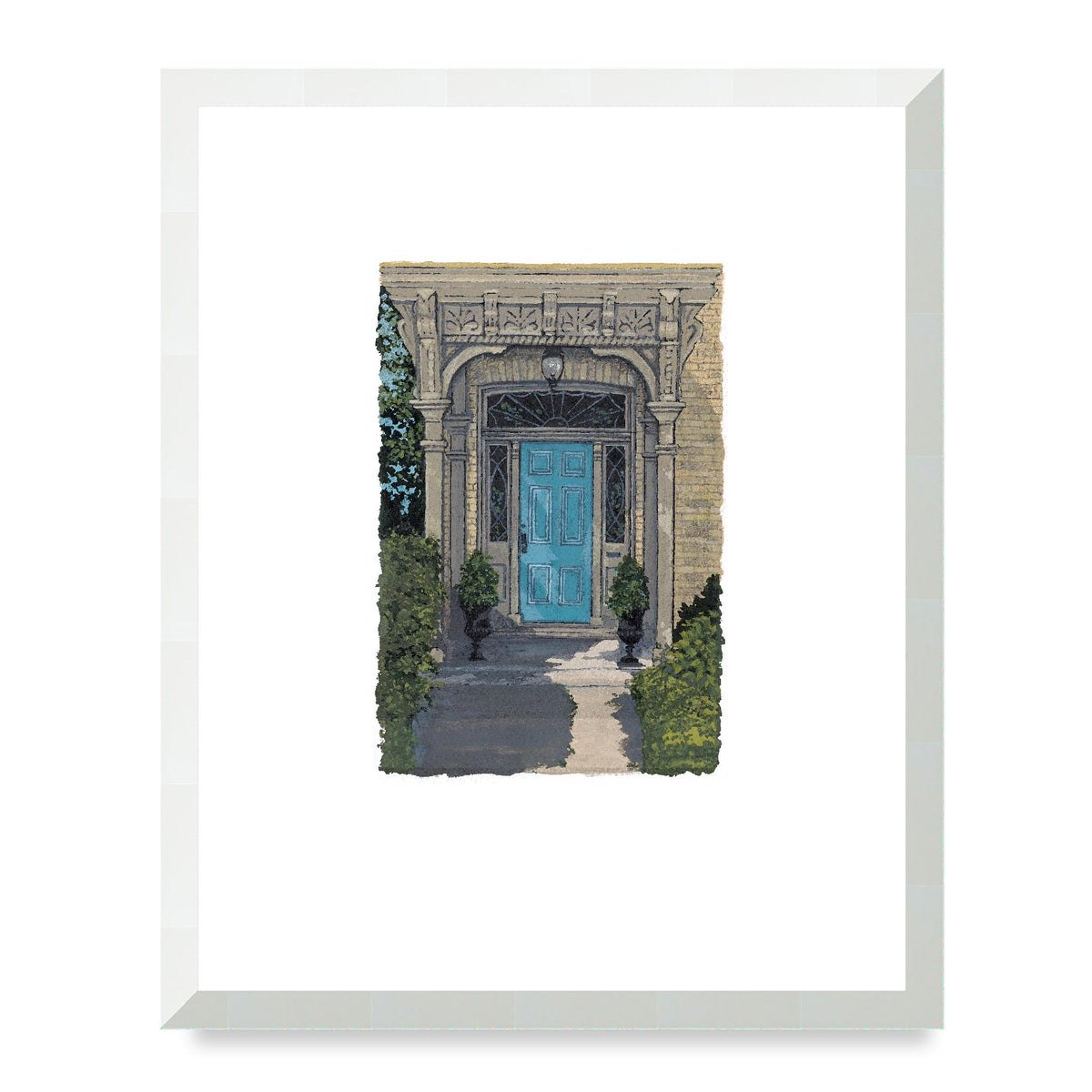 The Kensington Framed Fine Art Print with Faux Deckled Edge | 16 x 20 inches | White Frame