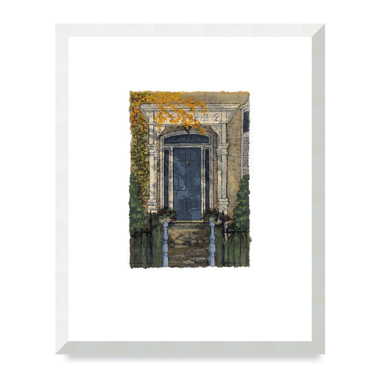 The Chipping Framed Fine Art Print with Faux Deckled Edge | 16 x 20 inches | White Frame