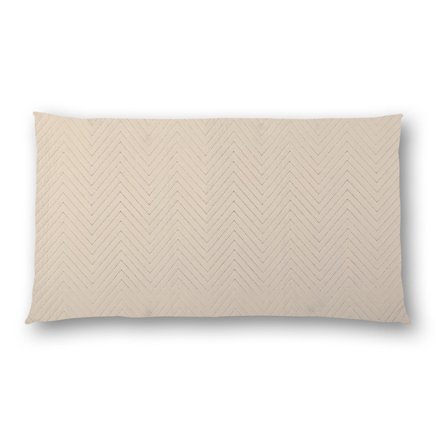 Beige Quilted Polyester Pillow Sham | QPSH-MF-1015, 36 x 20 inches