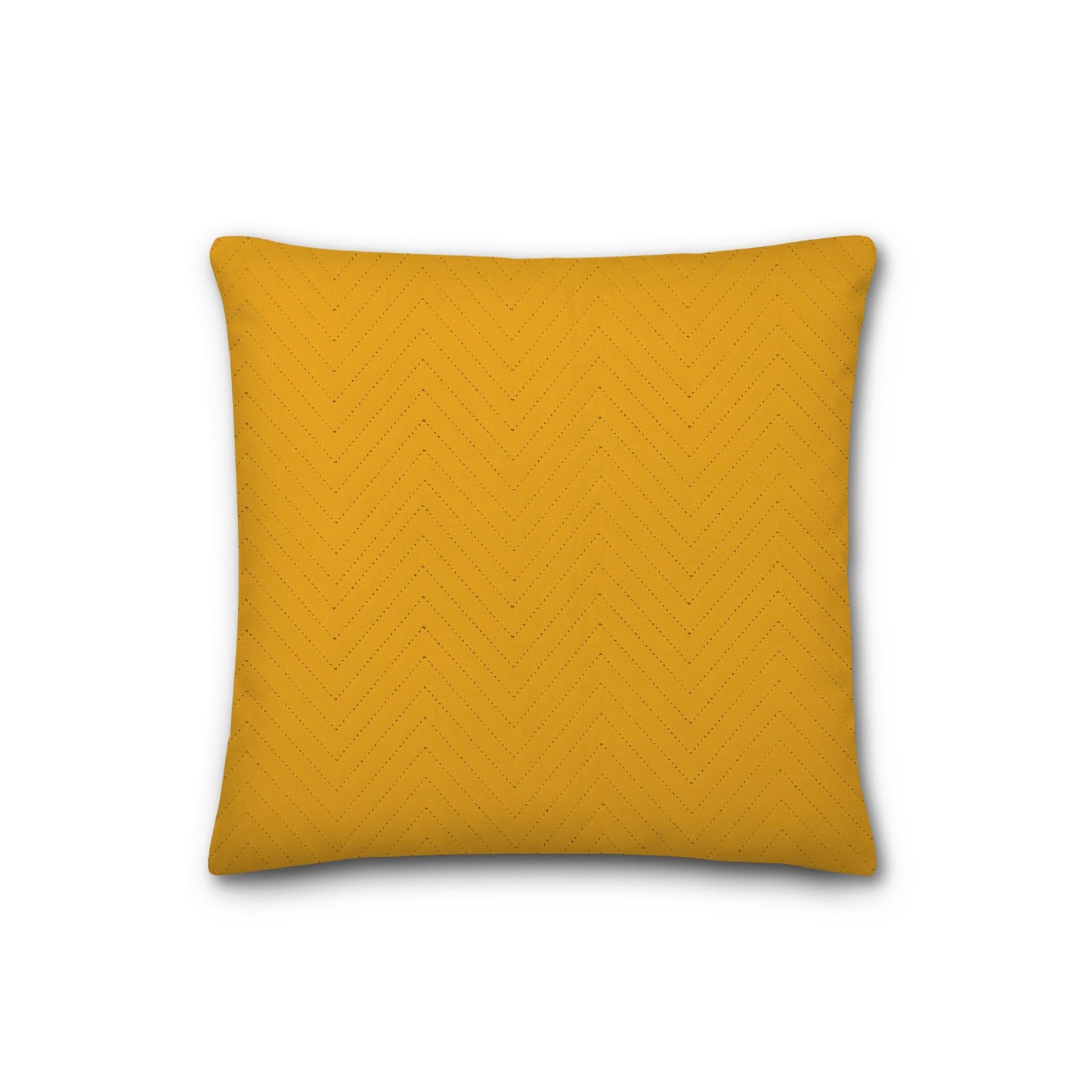 Yellow-Orange Quilted Polyester Pillow Sham | QPSH-CS-1390, 26 x 26 inches