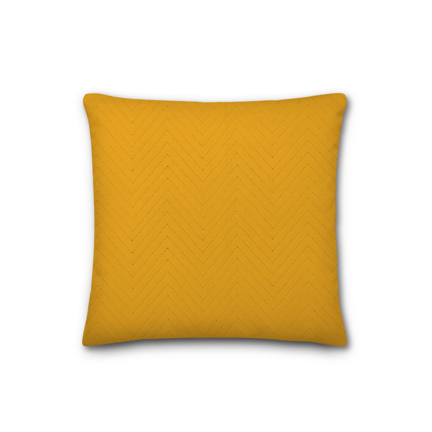 Yellow-Orange Quilted Polyester Pillow Sham | QPSH-MF-1390, 26 x 26 inches
