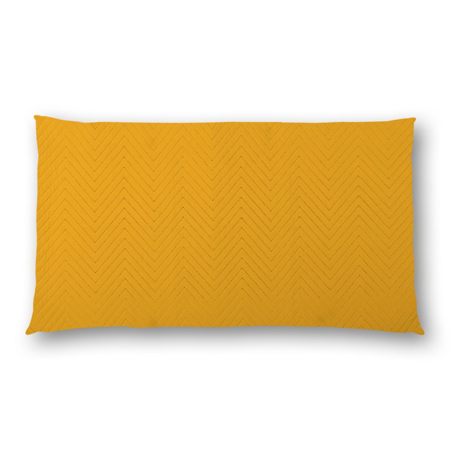 Yellow-Orange Quilted Polyester Pillow Sham | QPSH-CS-1390, 36 x 20 inches