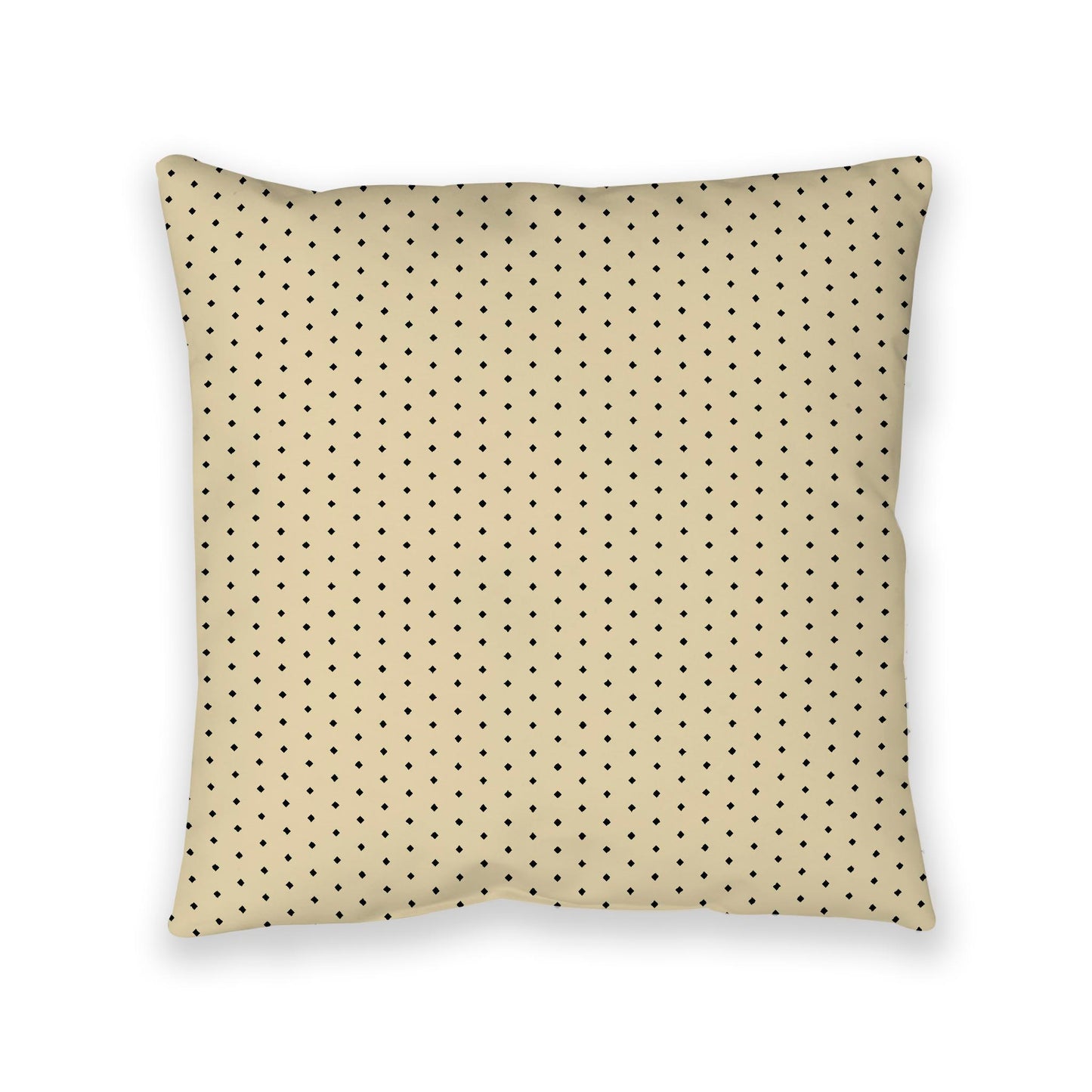 Desert Sand Spun Polyester Floor Pillow, Black Diamonds on Top, Desert Sand Bottom, 40 x 40 inches
