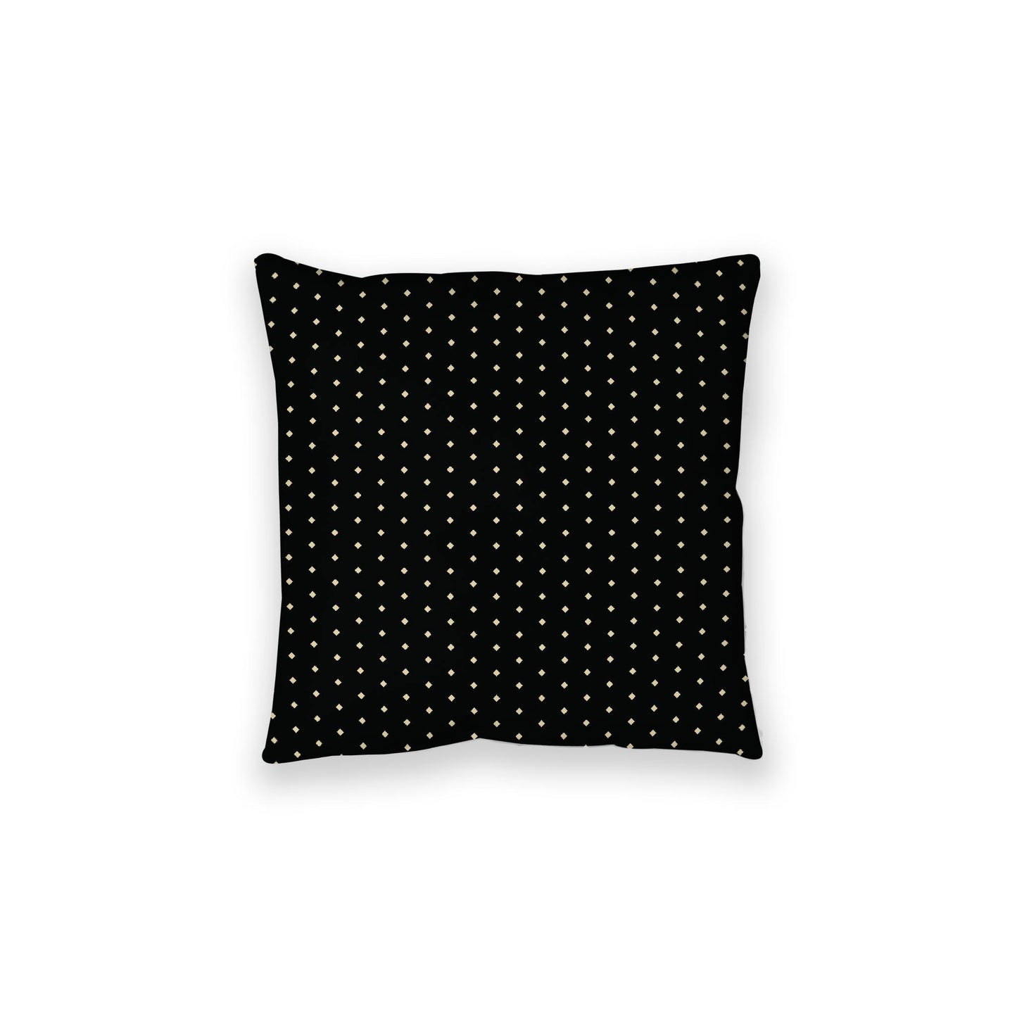 Black Spun Polyester Floor Pillow, Desert Sand Diamonds on Top, Black Bottom, 28 x 28 inches