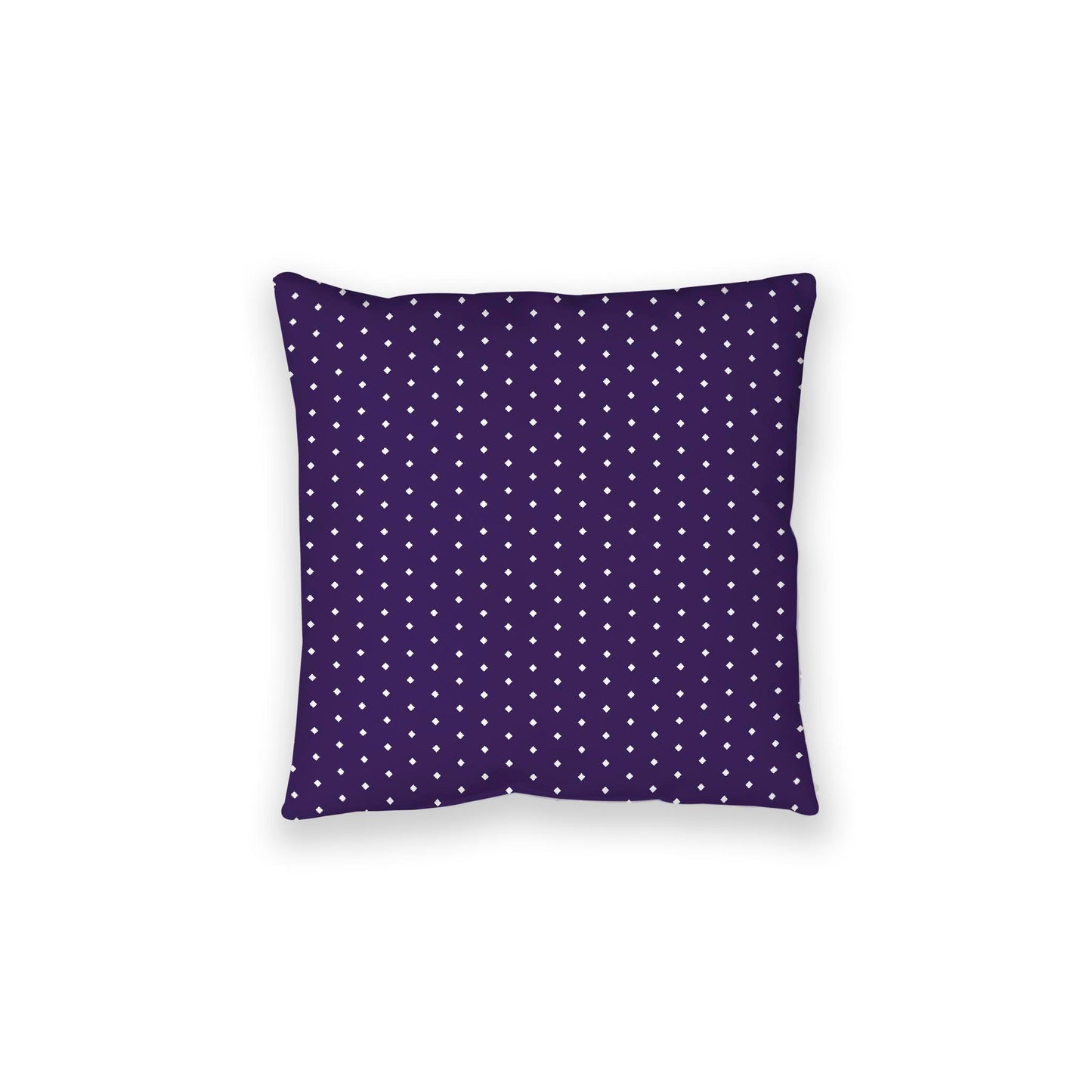 Purple Spun Polyester Floor Pillow, White Diamonds on Top, Purple Bottom, 28 x 28 inches