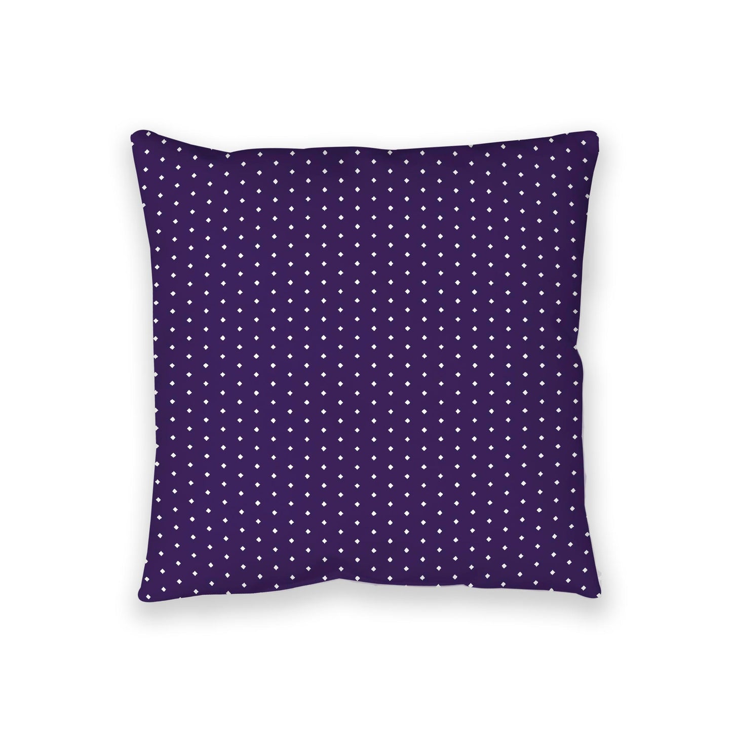 Purple Spun Polyester Floor Pillow, White Diamonds on Top, Purple Bottom, 36 x 36 inches