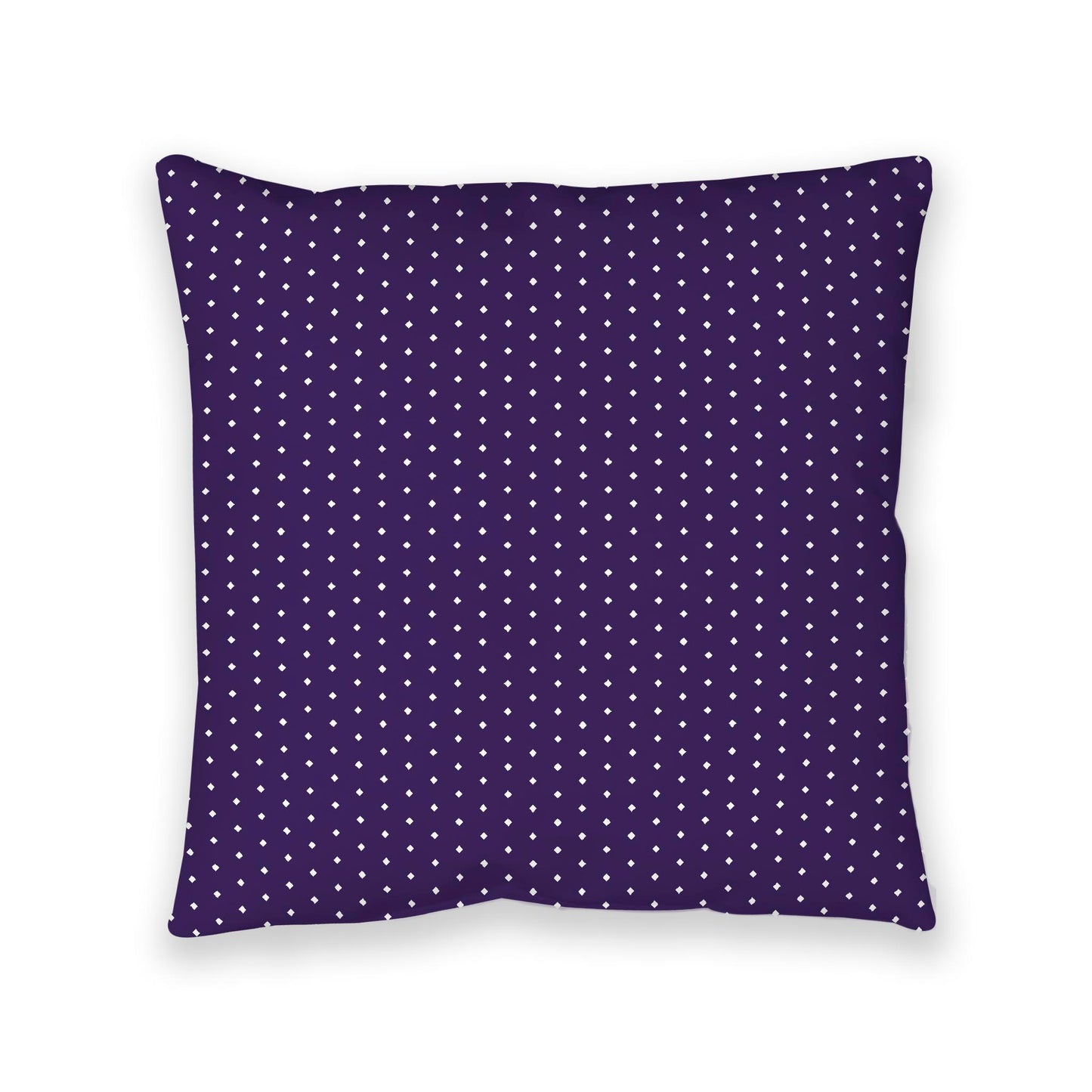 Purple Spun Polyester Floor Pillow, White Diamonds on Top, Purple Bottom, 40 x 40 inches