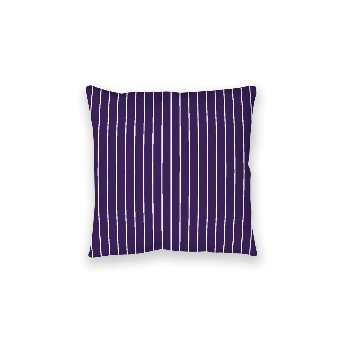 Purple Spun Polyester Floor Pillow, White Stripes on Top, Purple Bottom, 28 x 28 inches