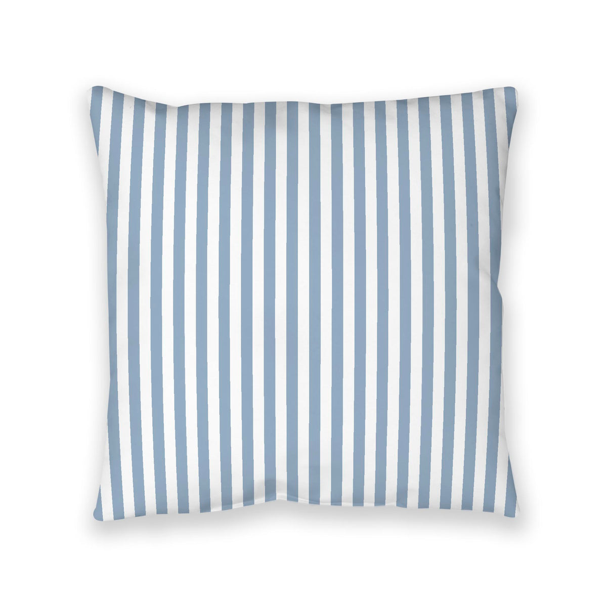 White Spun Polyester Square Floor Pillow, Bold Blue Bars on Top | 40 x 40 inches