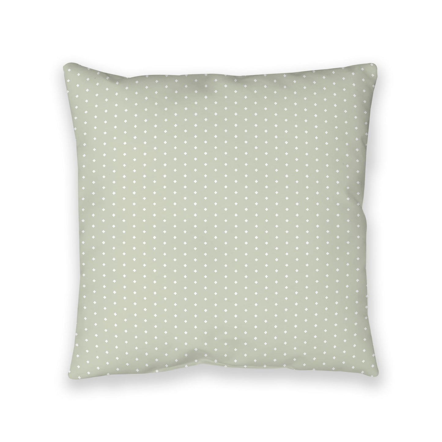 Pale Green Spun Polyester Floor Pillow, White Diamonds on Top, Pale Green Bottom, 40 x 40 inches
