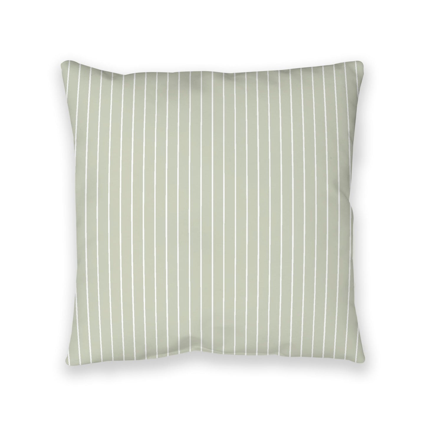 Pale Green Spun Polyester Floor Pillow, White Stripes on Top, Pale Green Bottom, 40 x 40 inches
