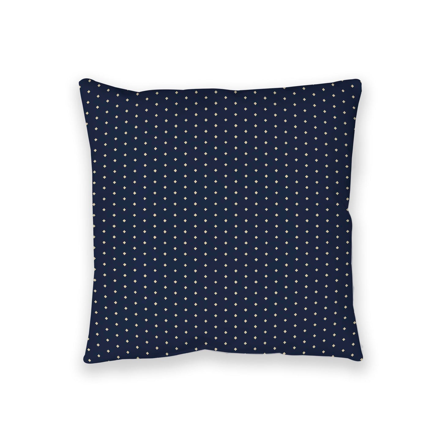 Navy Blue Spun Polyester Floor Pillow, Desert Sand Diamonds on Top, Navy Blue Bottom, 36 x 36 inches