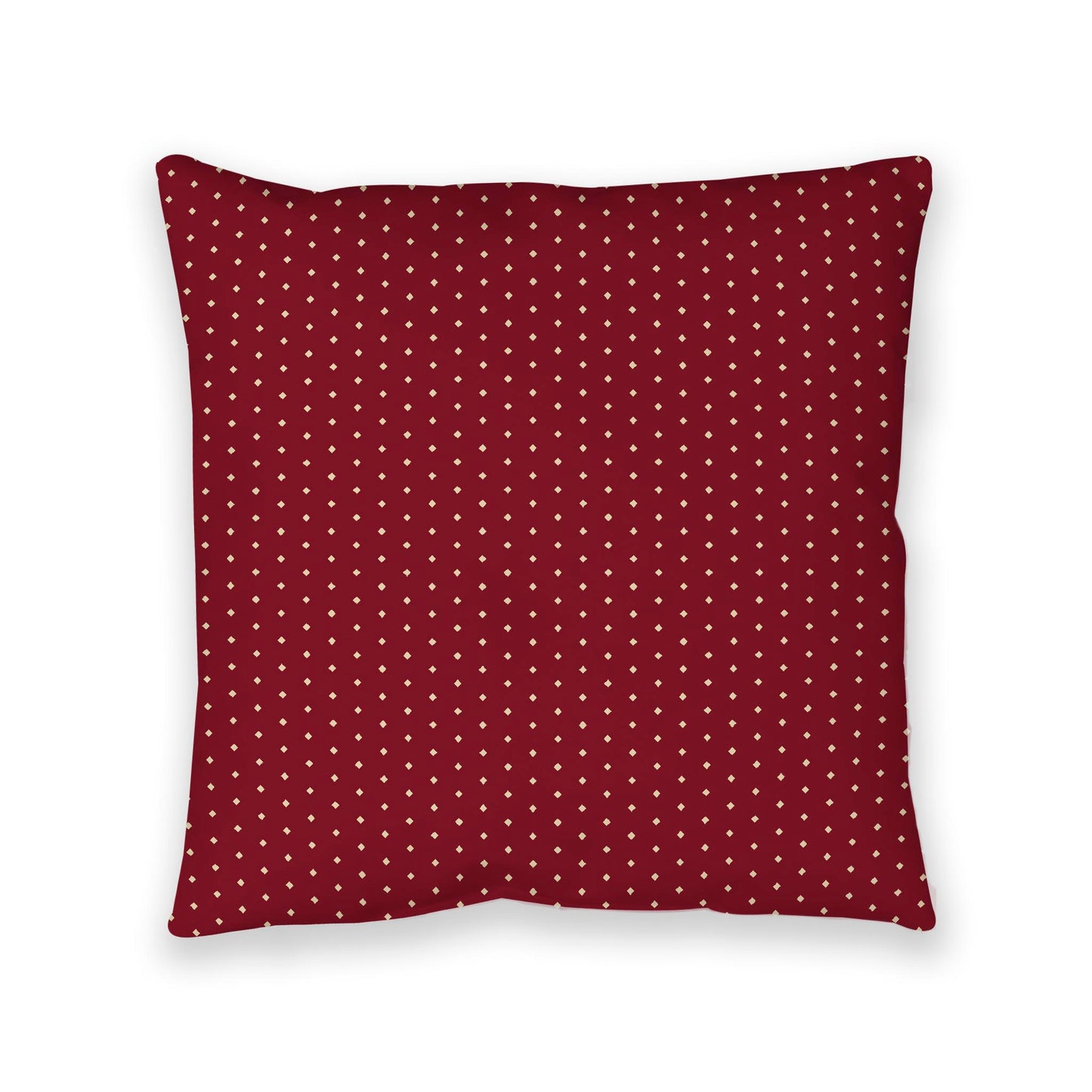 Burgundy Red Spun Polyester Floor Pillow, Desert Sand Diamonds on Top, Burgundy Red Bottom, 40 x 40 inches