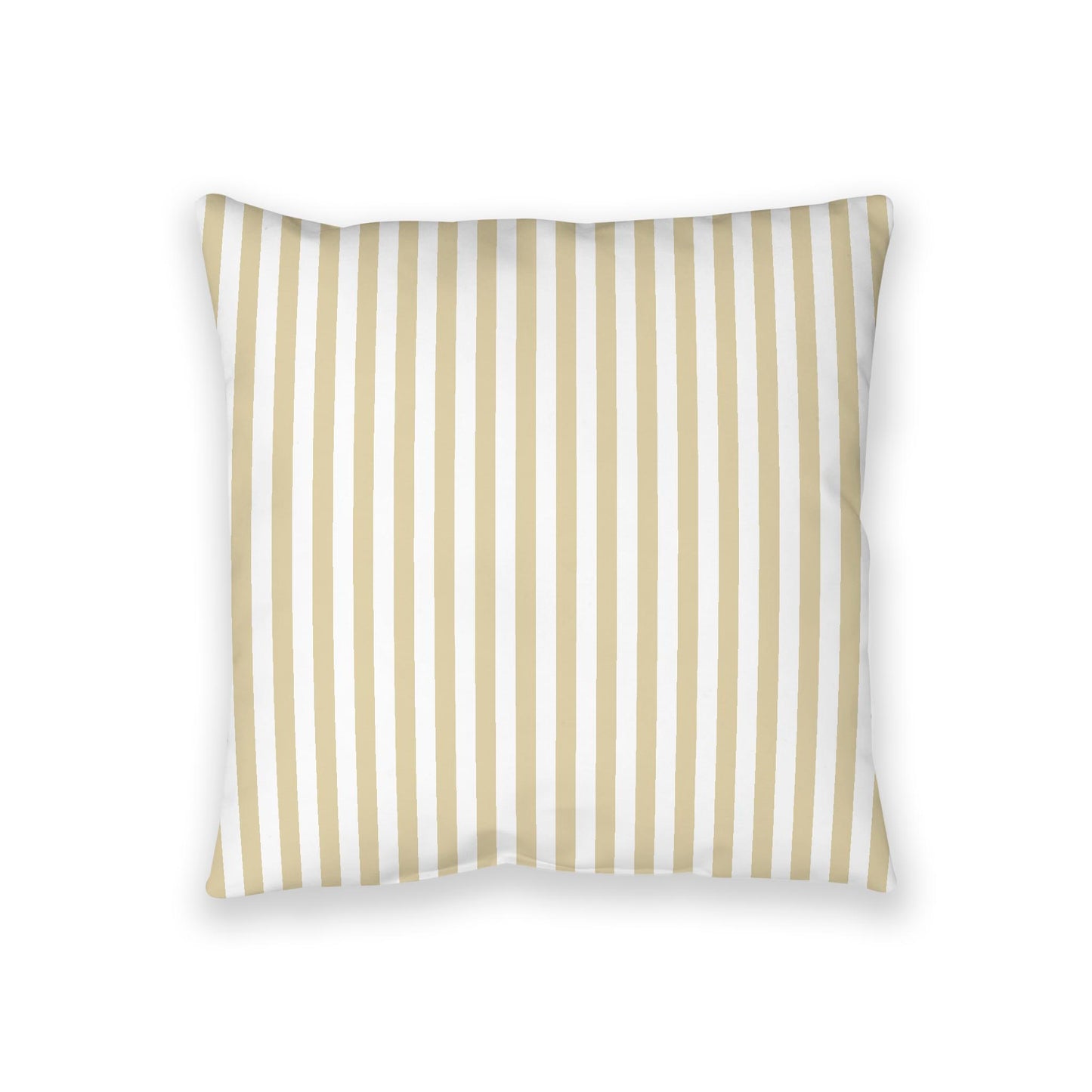 White Spun Polyester Floor Pillow, Bold Desert Sand Bars on Top, White Bottom, 36 x 36 inches
