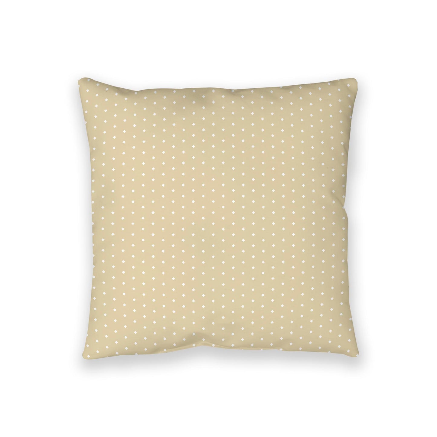 Desert Sand Spun Polyester Floor Pillow, White Diamonds on Top, Desert Sand Bottom, 36 x 36 inches