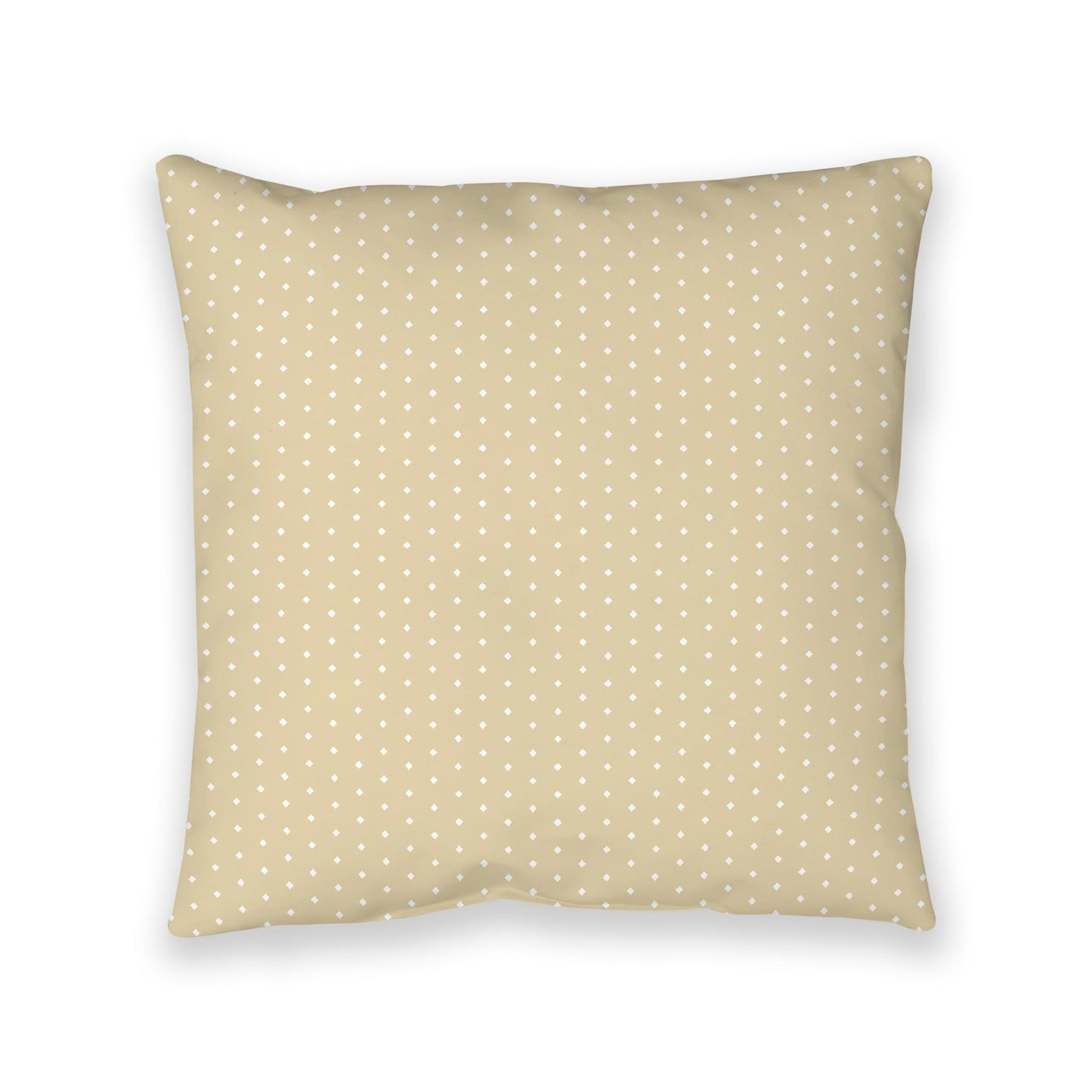 Desert Sand Spun Polyester Floor Pillow, White Diamonds on Top, Desert Sand Bottom, 40 x 40 inches