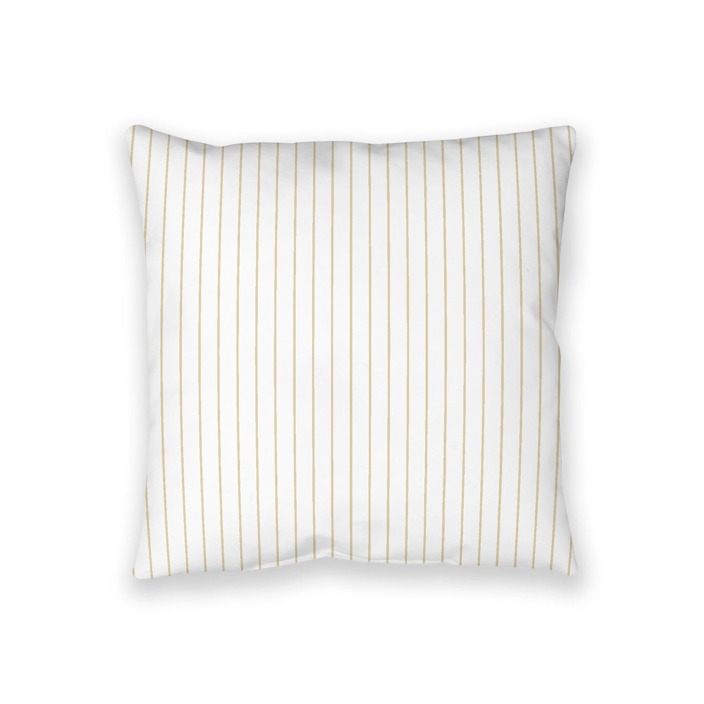 White Spun Polyester Floor Pillow, Desert Sand Stripes on Top, White Bottom, 36 x 36 inches