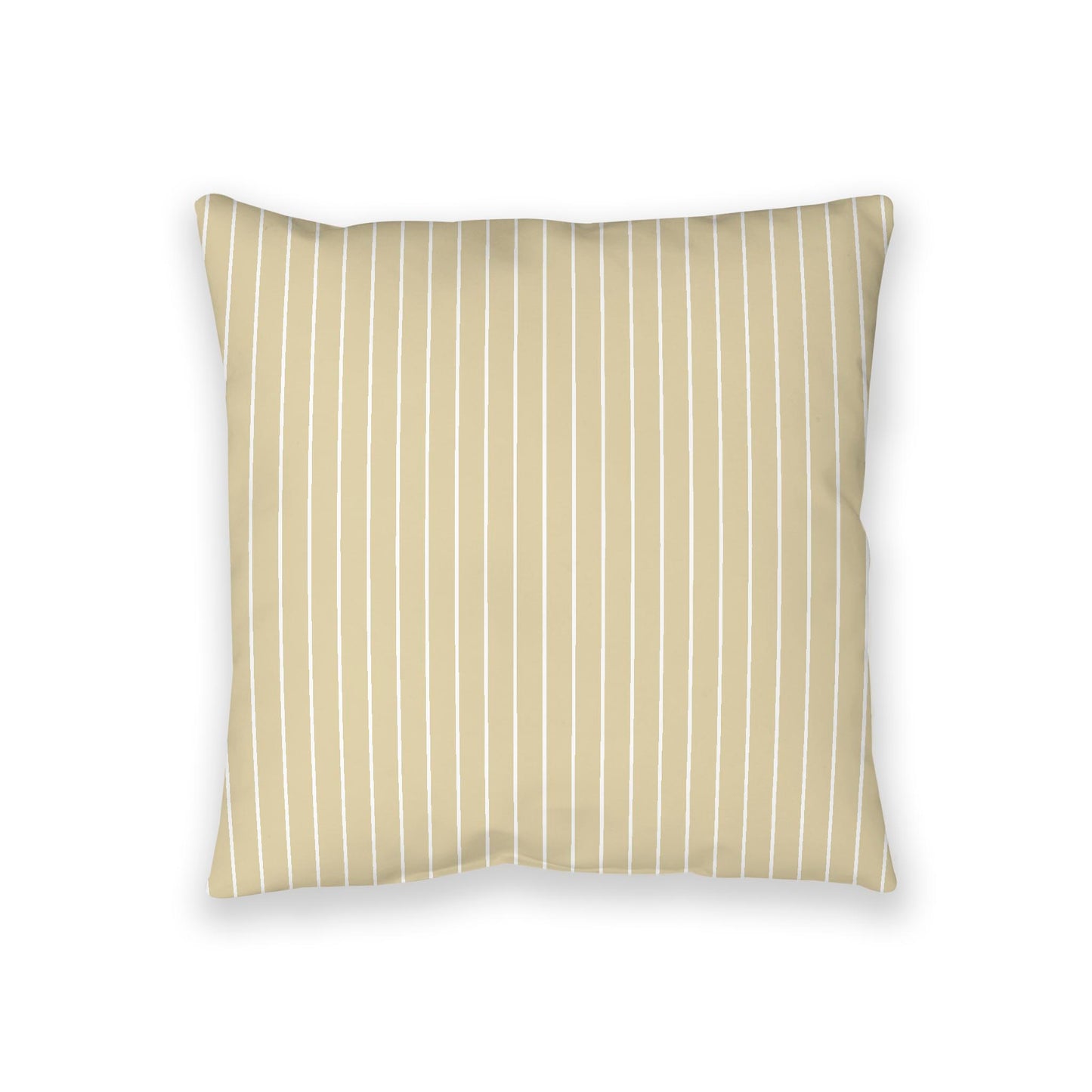 Desert Sand Spun Polyester Floor Pillow, White Stripes on Top, Desert Sand Bottom, 36 x 36 inches