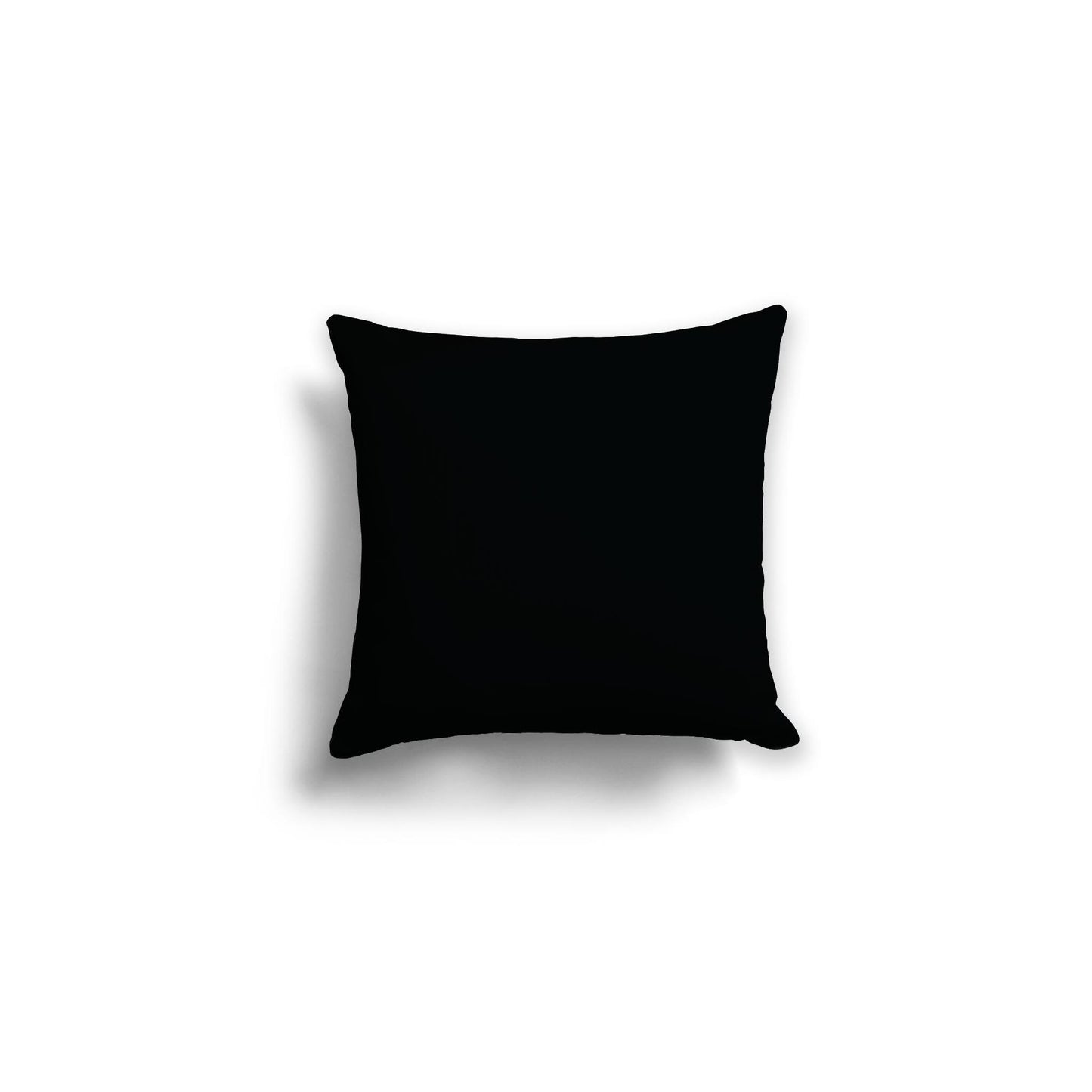 Black Spun Polyester Throw Pillow, Size 16 x 16 inches / 41 x 41 cm