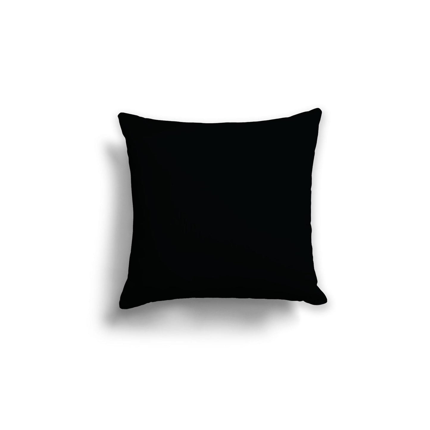 Black Spun Polyester Throw Pillow, Size 18 x 18 inches / 46 x 46 cm