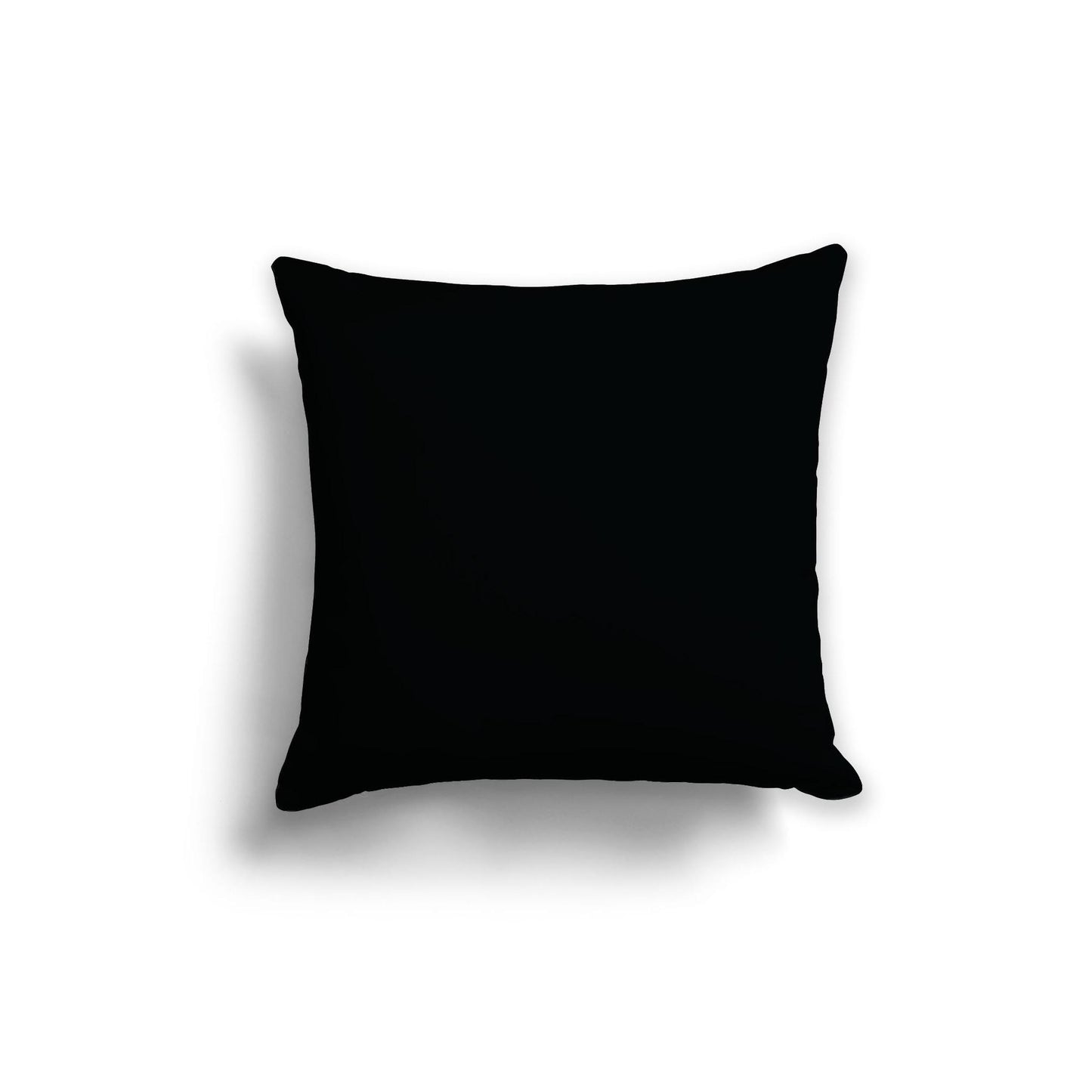 Black Spun Polyester Throw Pillow, Size 20 x 20 inches / 51 x 51 cm
