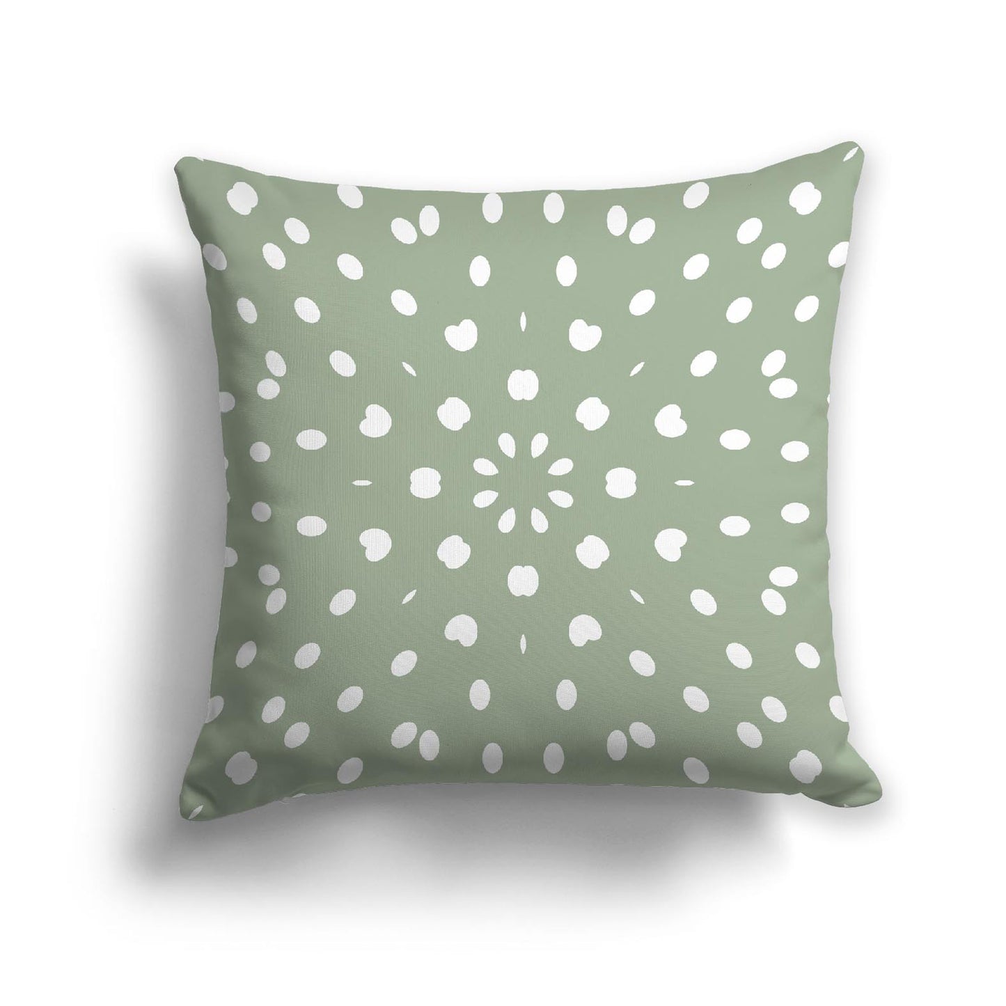 Green Spun Polyester Throw Pillow with White Burst Pattern on Front 26 x 26 inches / 66 x 66 cm