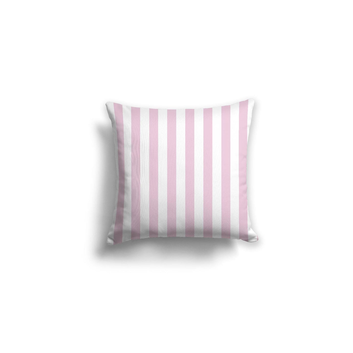 White Spun Polyester Throw Pillow with Pink Bars on Front 16 x 16 inches / 41 x 41 cm