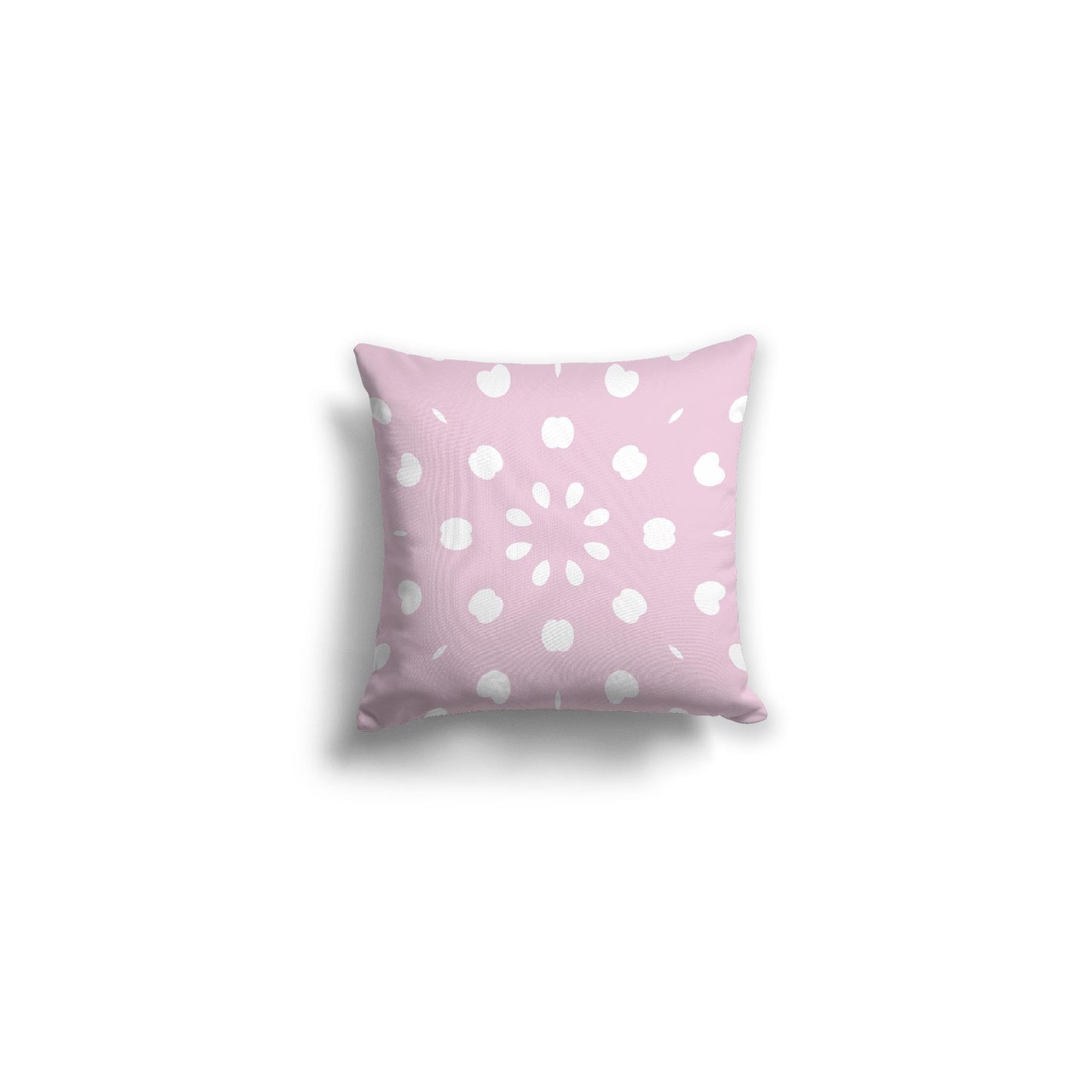 Pink Spun Polyester Throw Pillow with White Burst Pattern on Front 14 x 14 inches / 36 x 36 cm