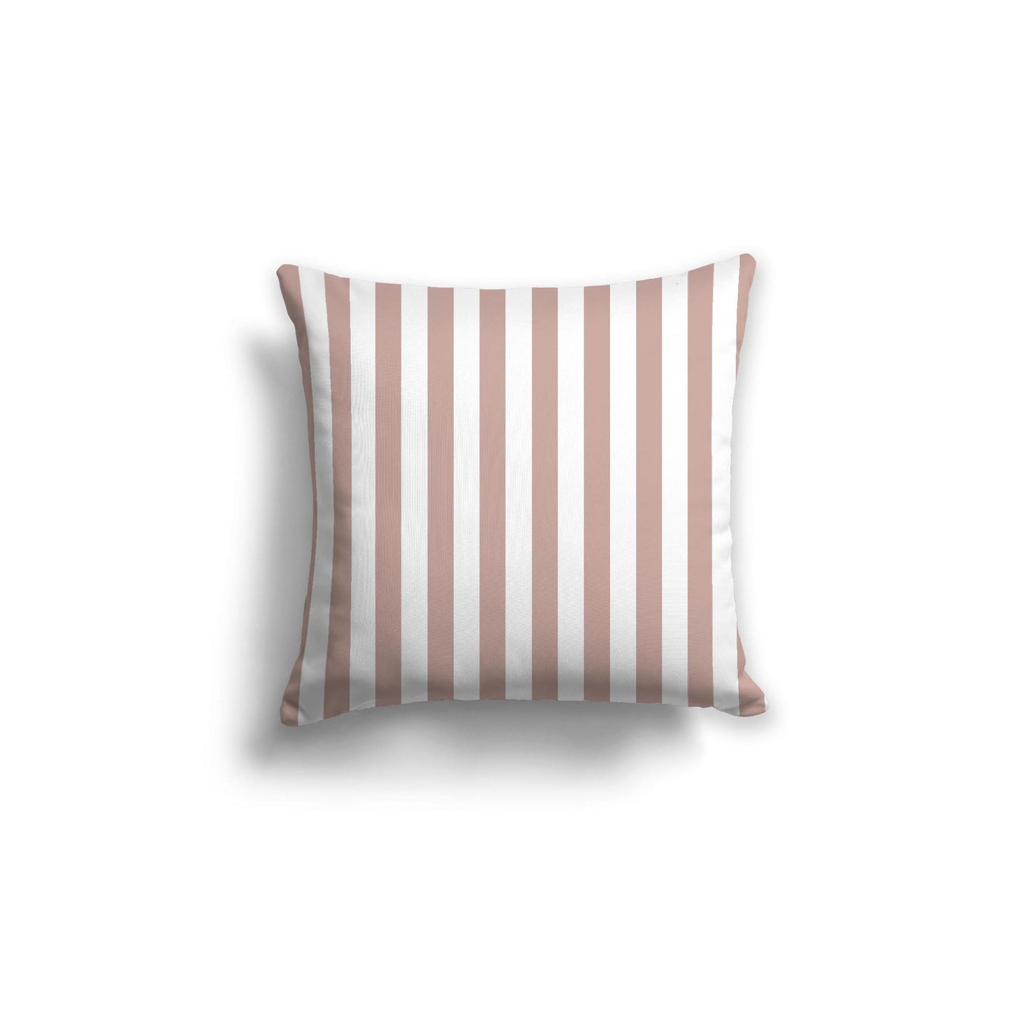 White Spun Polyester Throw Pillow with Salmon Bars on Front 18 x 18 inches / 46 x 46 cm
