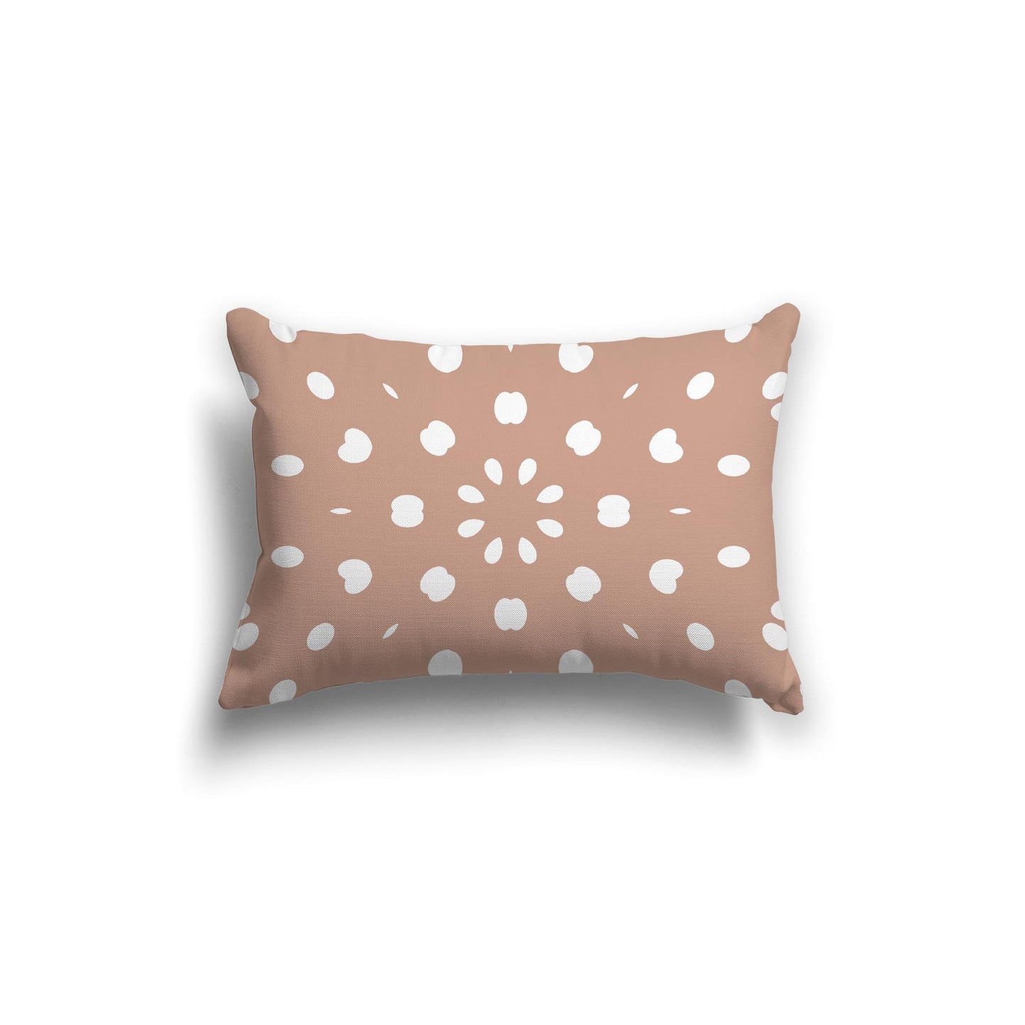 Salmon Spun Polyester Throw Pillow with White Burst Pattern on Front 20 x 14 inches / 51 x 36 cm